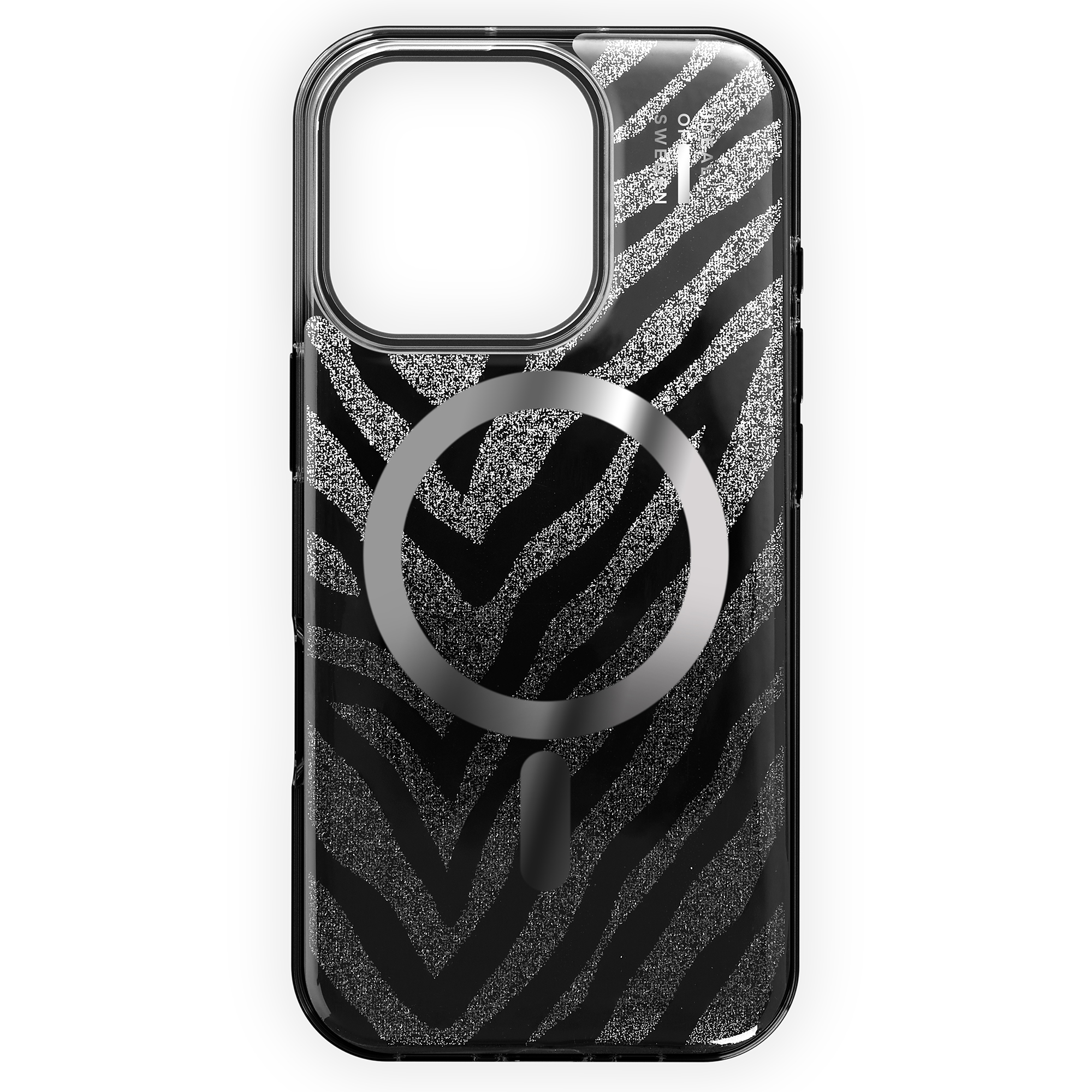iDeal of Sweden Transparente MagSafe-Hülle Limited für das Apple iPhone 16 Pro - Zebra Mystique