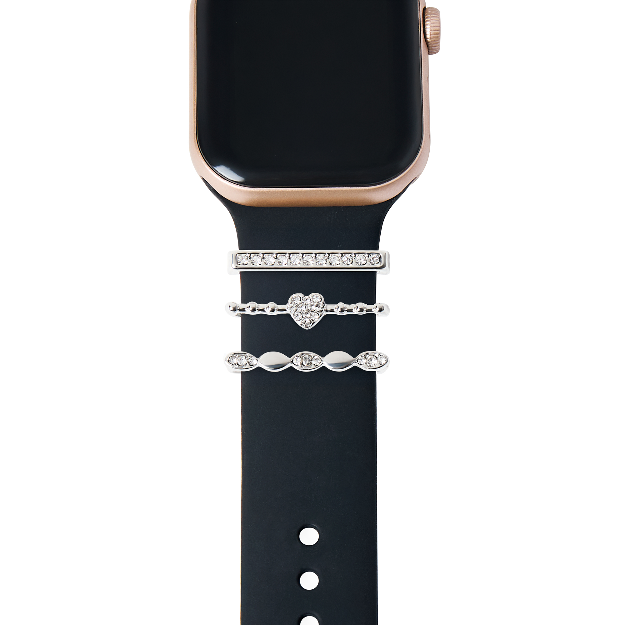 iDeal of Sweden Charms für Smartwatch Armbänder – 3er Pack – Silver Sparkle