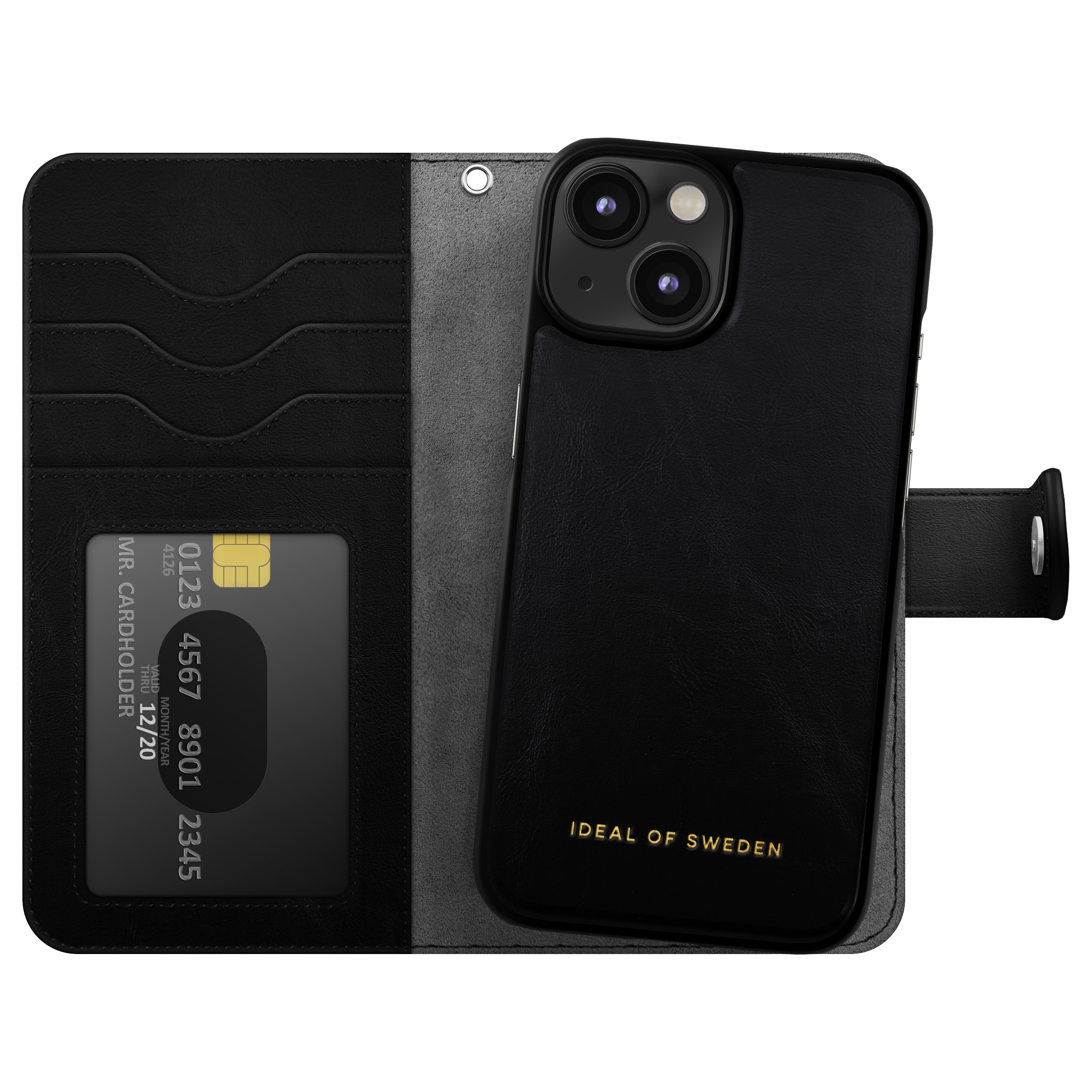 iDeal of Sweden Magnet Wallet+ Klapphülle für das Apple iPhone 17e / 16e / 15 / 14 / 13 - Black