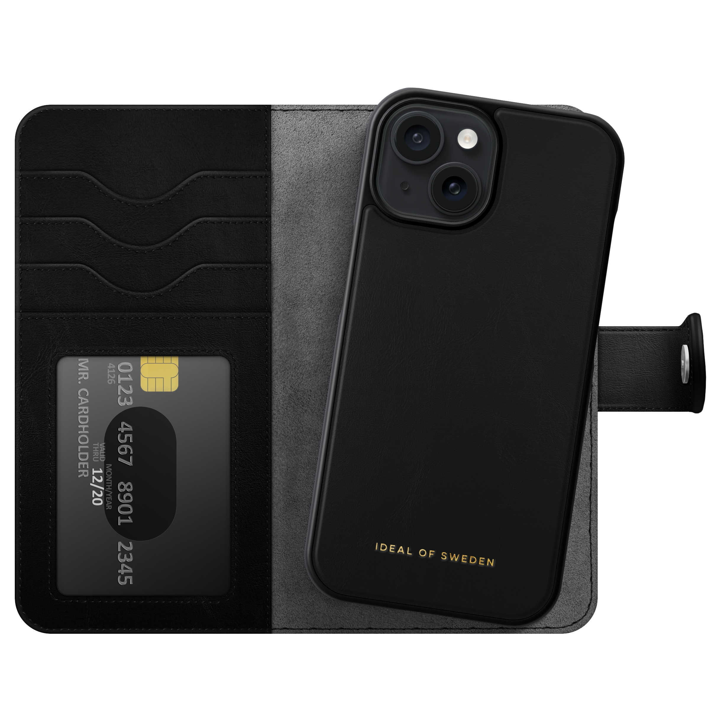 iDeal of Sweden Magnet Wallet+ Klapphülle für das Apple iPhone 15 - Black