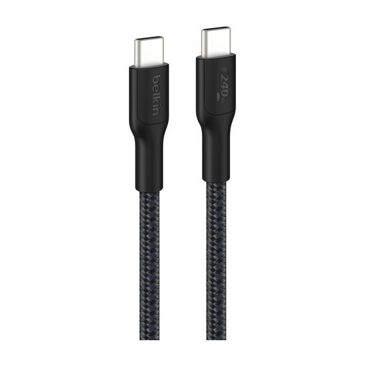 Belkin BoostCharge Pro Braided USB-C auf USB-C Kabel - 3 Meter - Schwarz