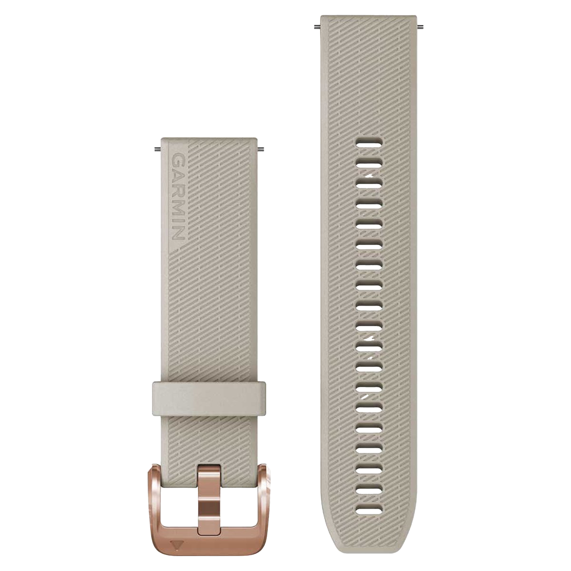 Silikonarmband - Garmin 20 mm Anschluss - Light Sand / Rose Gold