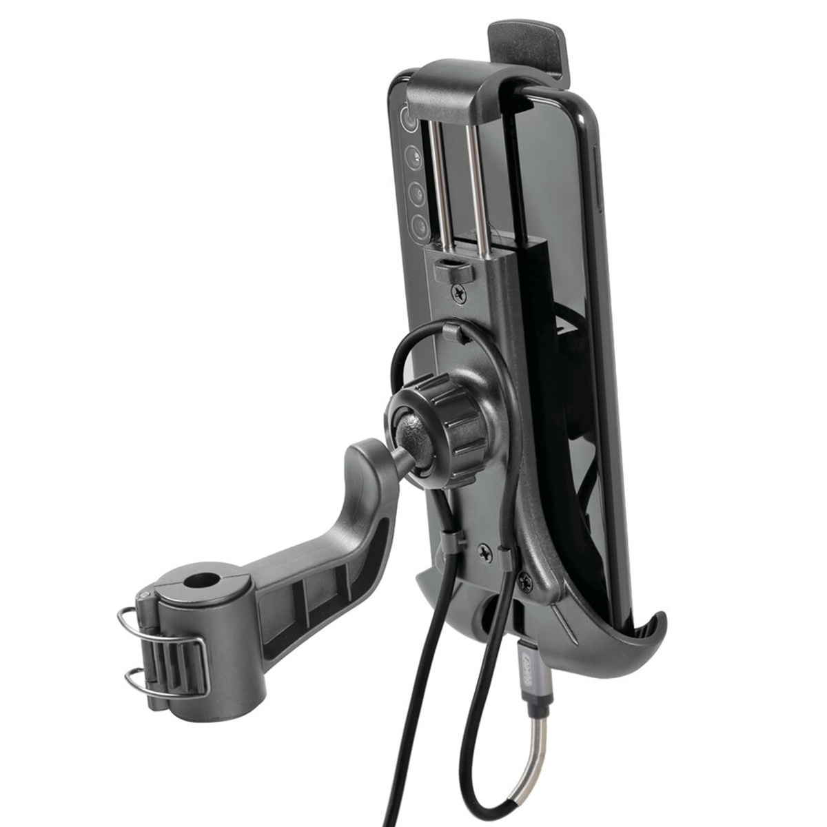 Lampa Smart Flow Handyhalterung für Scooter - 360° drehbar - Spiegel- und Windschutzscheibenbefestigung - Schwarz