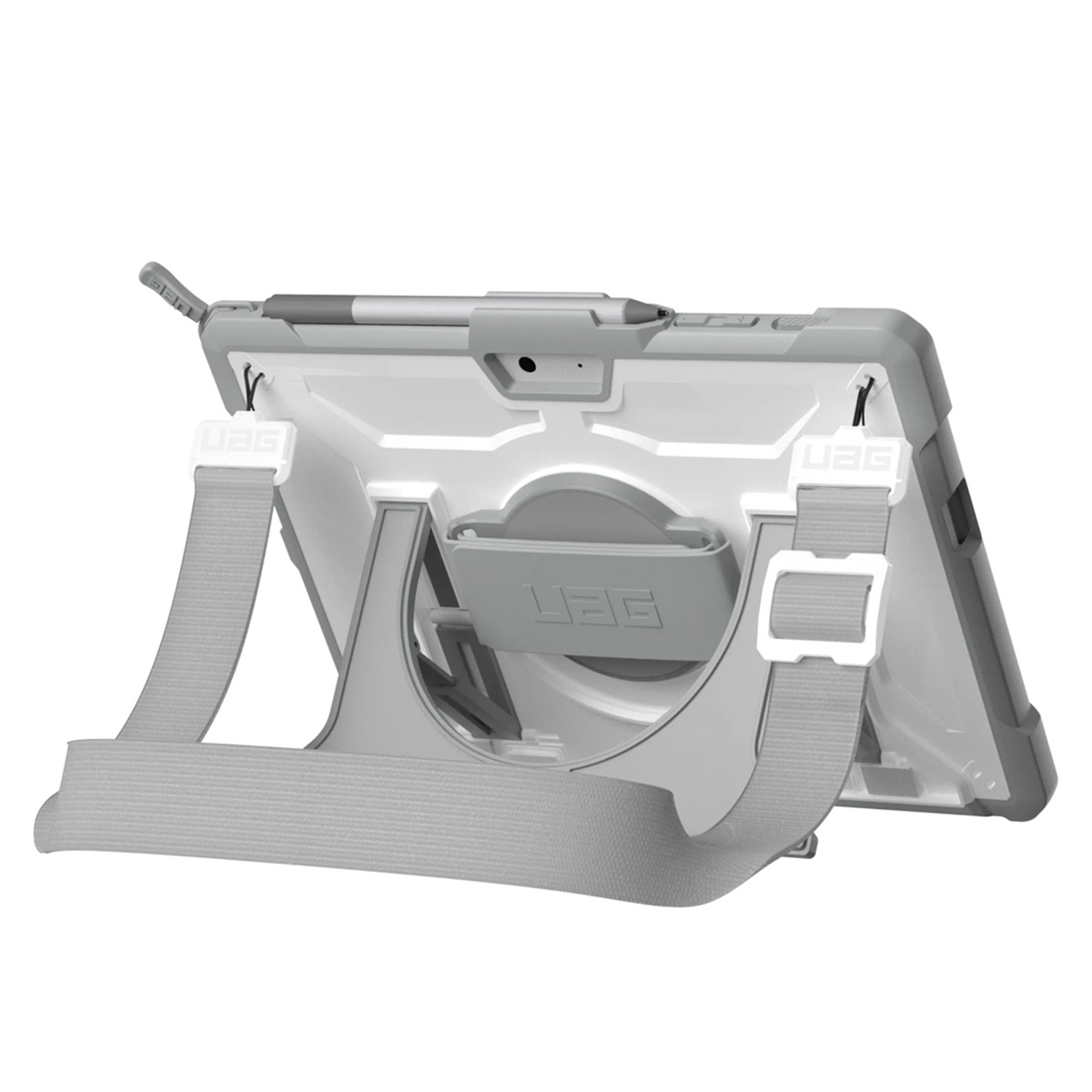 UAG Plasma Healthcare backcover mit Strap und Schultergurt für das Microsoft Surface Go / Go 2 / Go 3 / Go 4 - Weiß / Grau