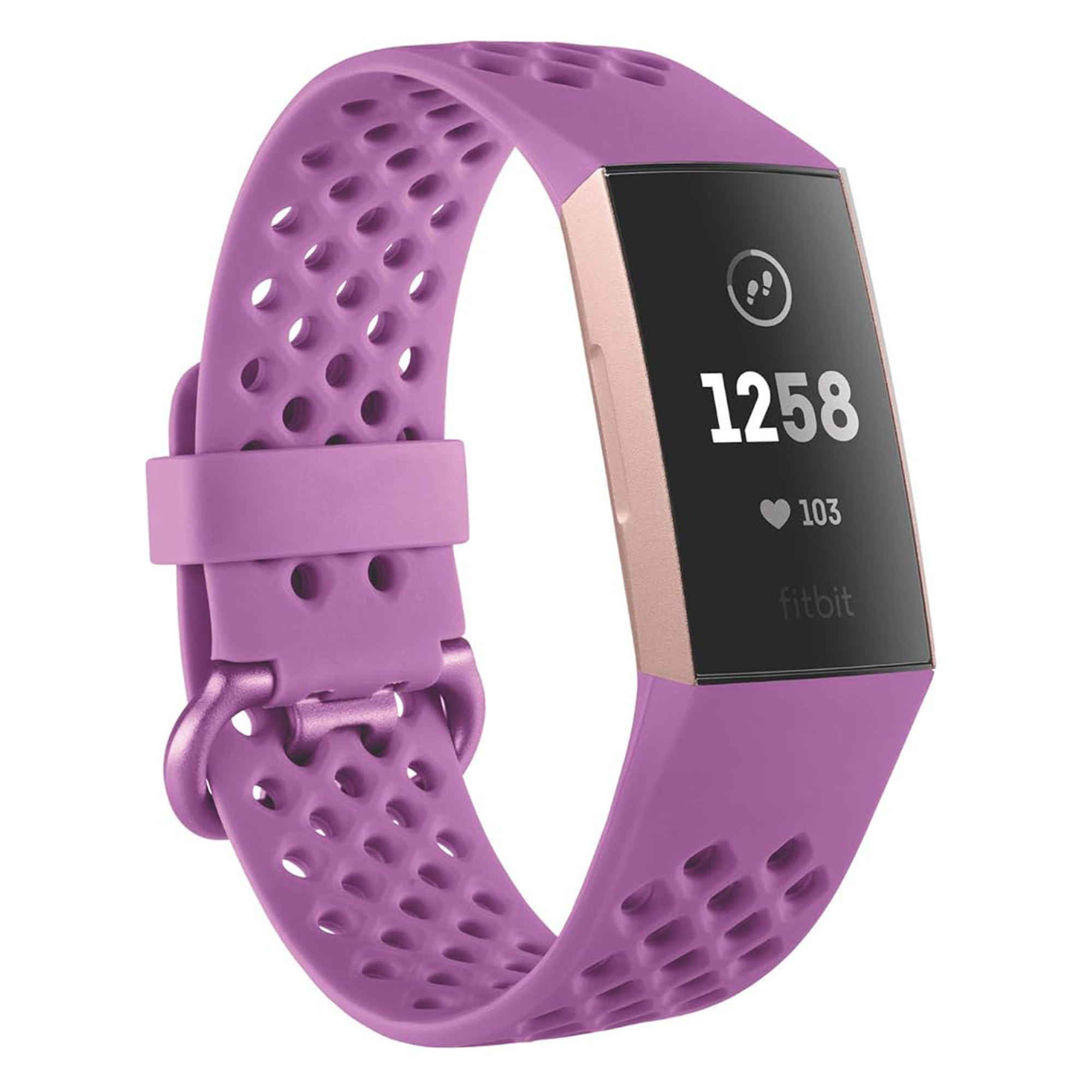 Sport Silikonarmband für Fitbit Charge 3 / 4 - Größe L - Berry