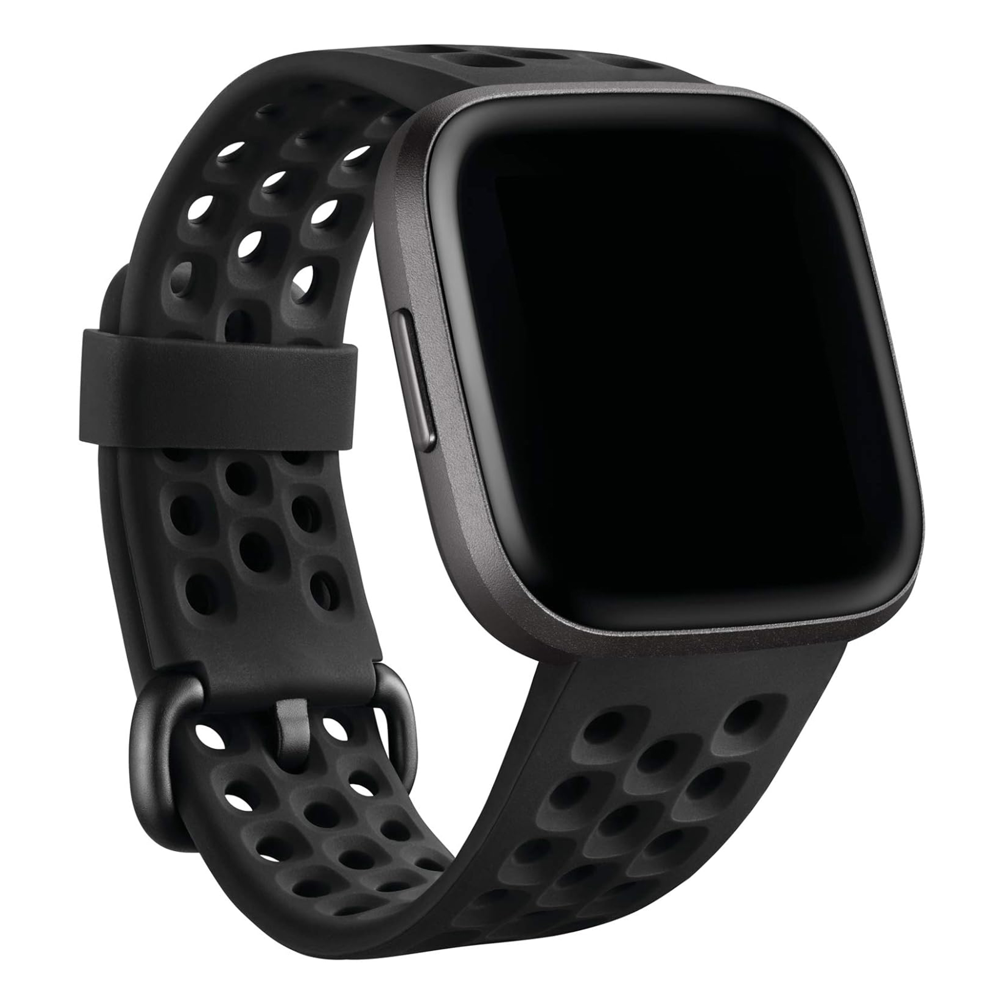 Sport Silikonarmband für Fitbit Versa / Versa 2 / Versa Lite - Größe S - Schwarz
