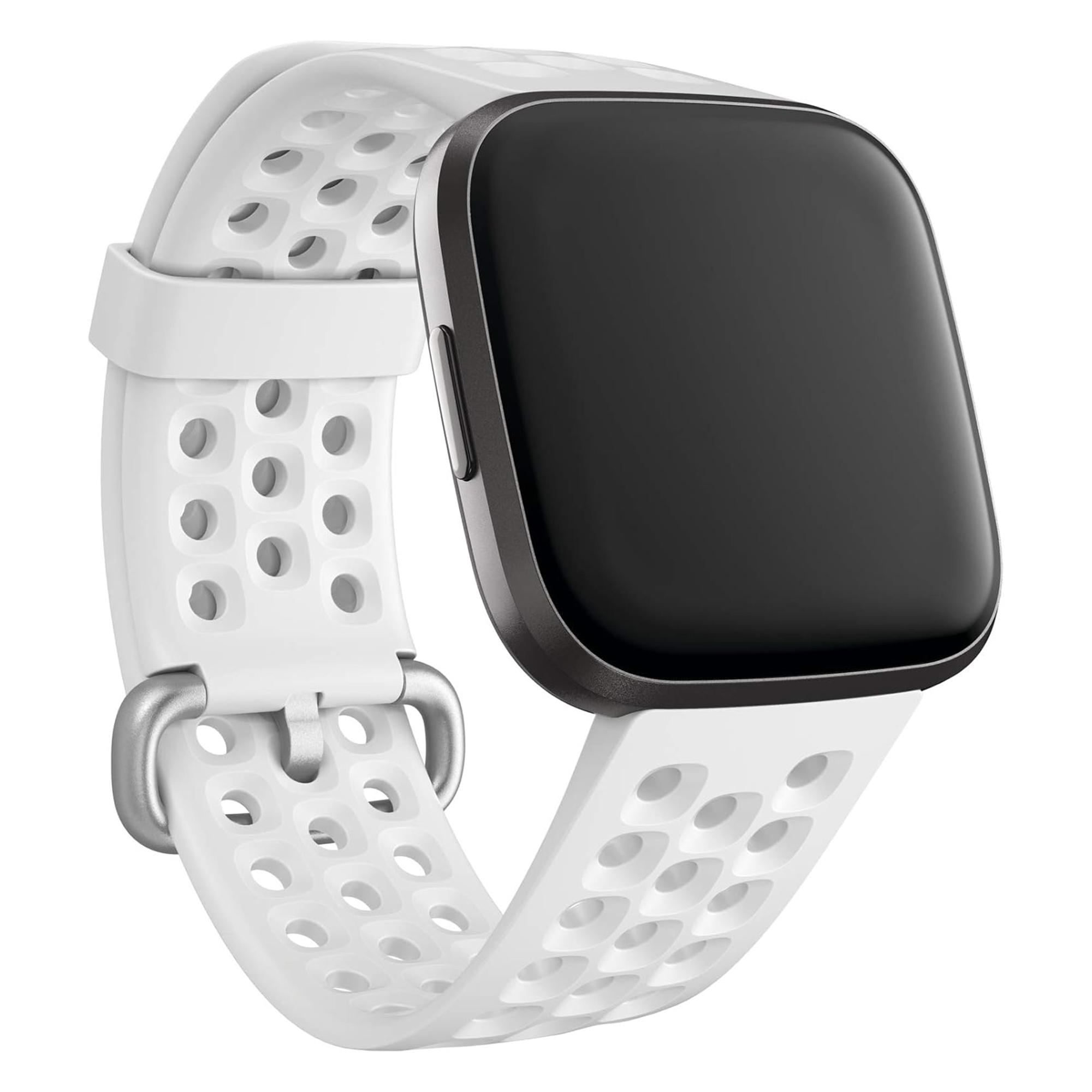 Sport Silikonarmband für Fitbit Versa / Versa 2 / Versa Lite - Größe L - Weiß