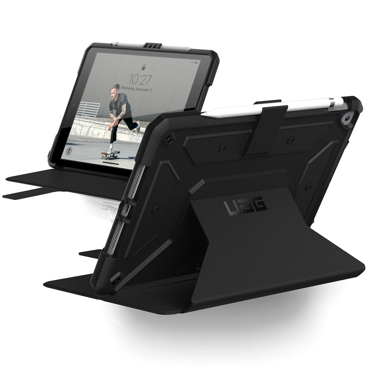 UAG Metropolis Klapphülle für das Apple iPad 9 (2021) 10.2 Zoll / iPad 8 (2020) 10.2 Zoll / iPad 7 (2019) 10.2 Zoll - Schwarz