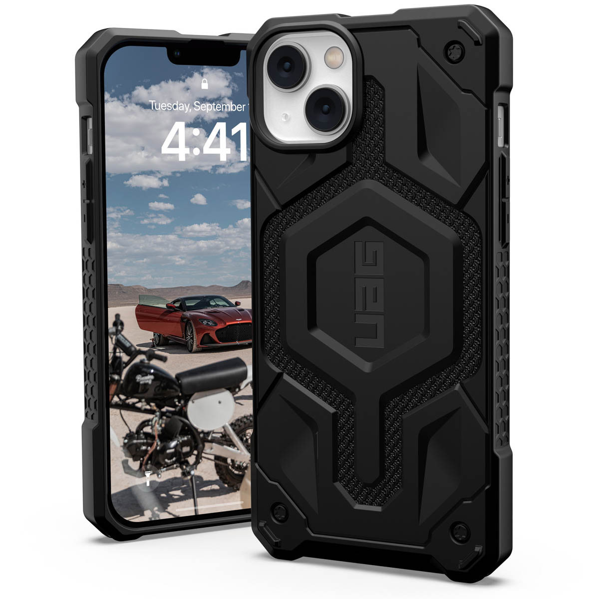 UAG Monarch Backcover MagSafe für das Apple iPhone 14 Plus - Kevlar Black
