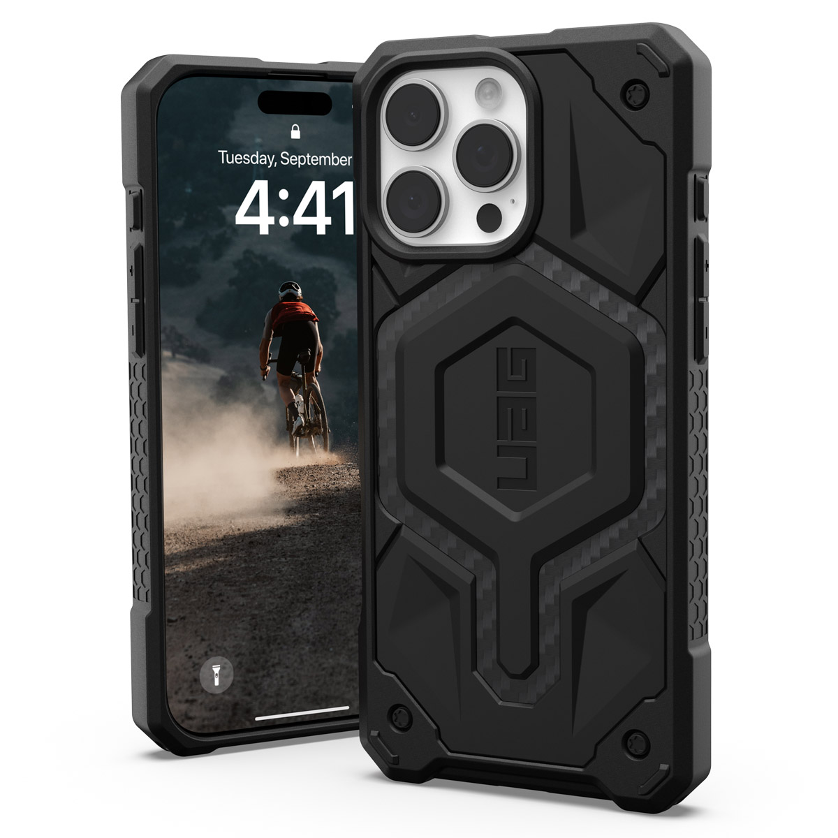 UAG Monarch Pro Backcover für das Apple iPhone 16 Pro Max - Carbon Fiber