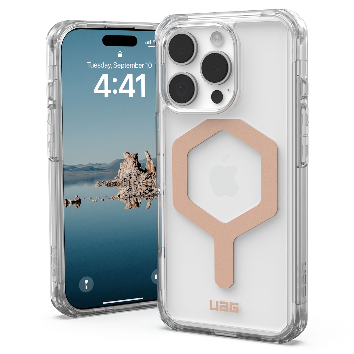 MagSafe-Hülle für Apple iPhone 16 Pro, Urban Armor Gear, Plyo, Roségold