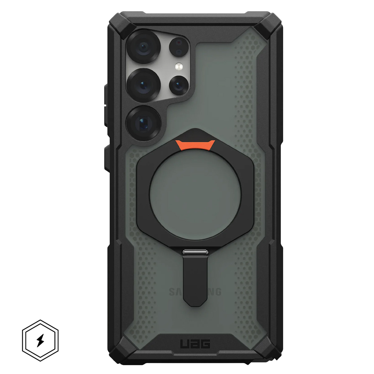 UAG Plasma XTE Back Cover MagSafe für das Samsung Galaxy S25 Ultra - Schwarz / Orange