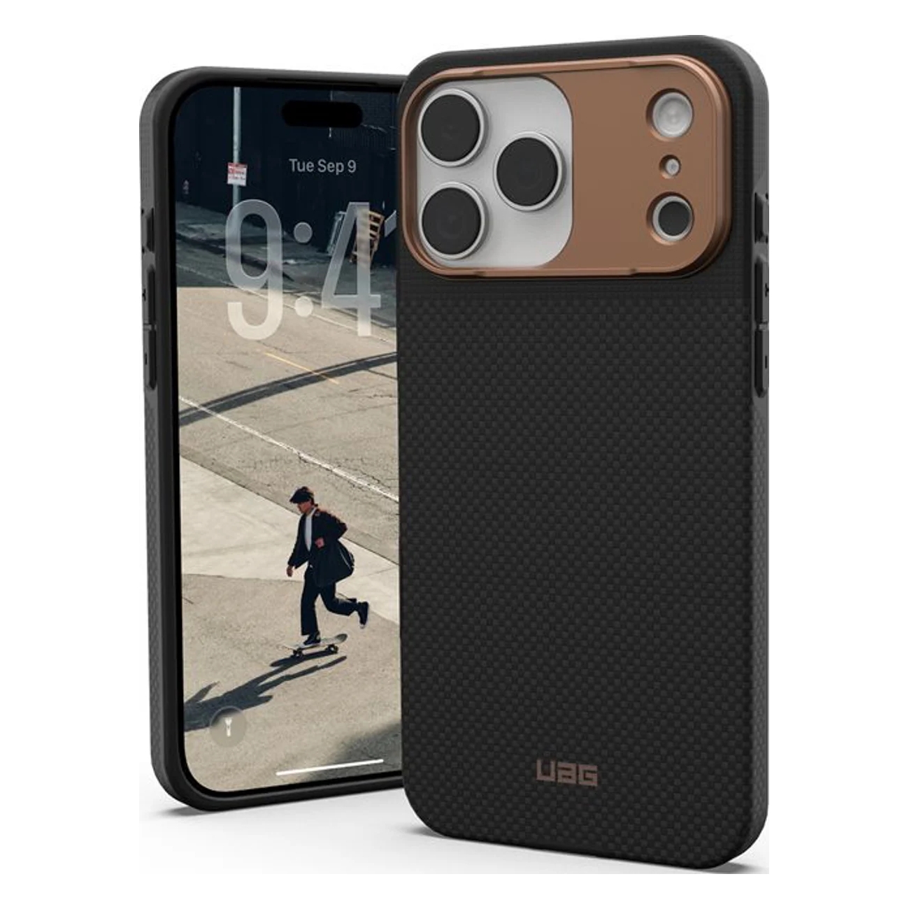 UAG Fibr Armr Kevlar Hülle mit MagSafe für das Apple iPhone 17 Pro Max - Graphite / Bronze