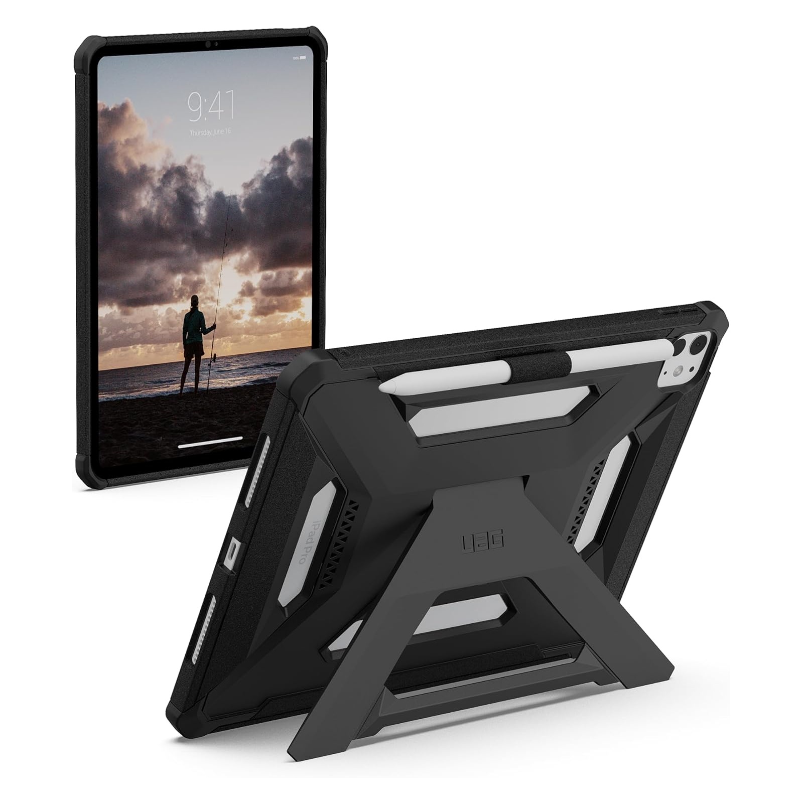 UAG Scout Plus Back Cover mit Ständer für das Apple iPad Pro 11 (2025) M5 / (2024) M4 - Black