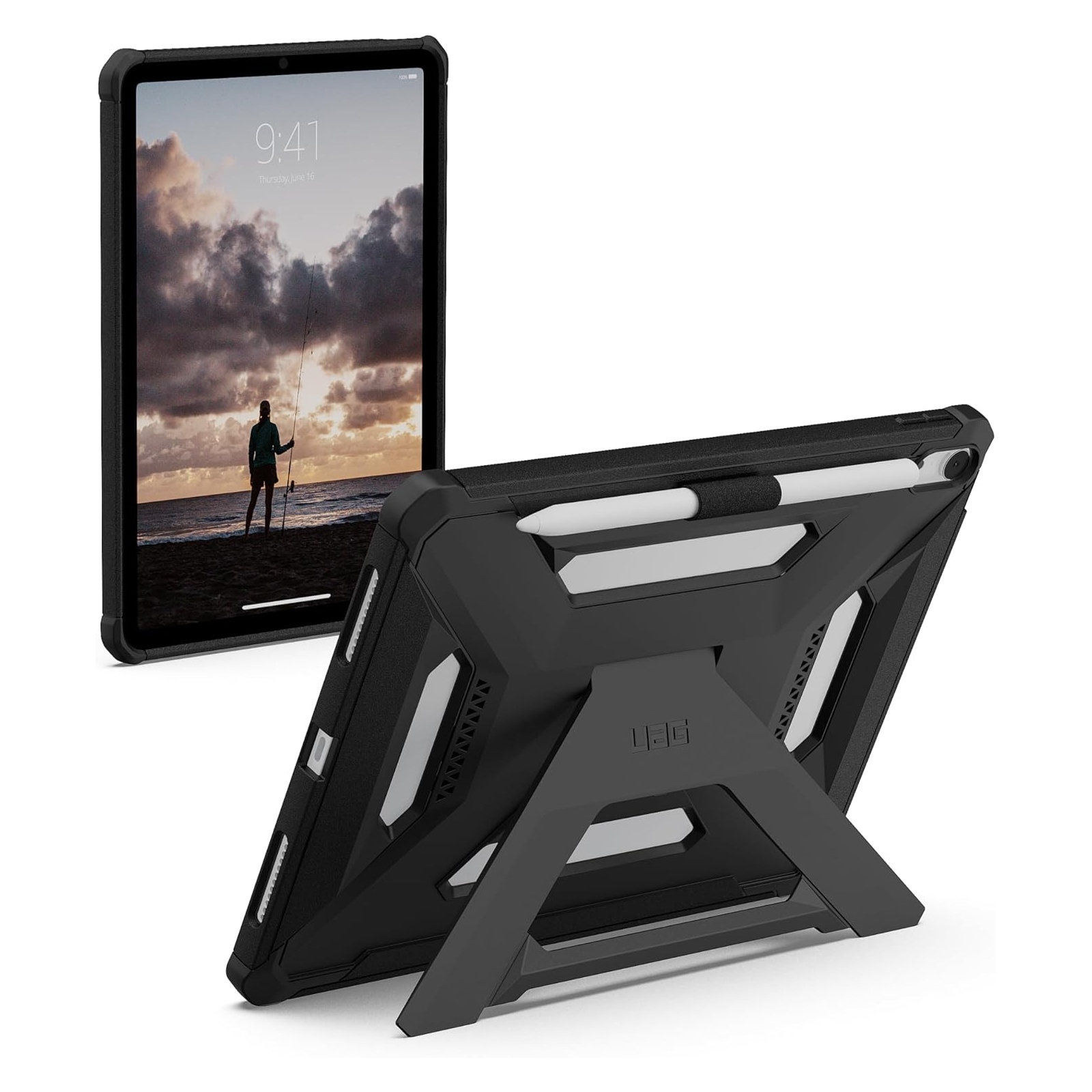 UAG Scout Plus Back Cover mit Ständer für das Apple iPad Air 11 Zoll (2026) M4 / (2025) M3 / (2024) M2 - Black