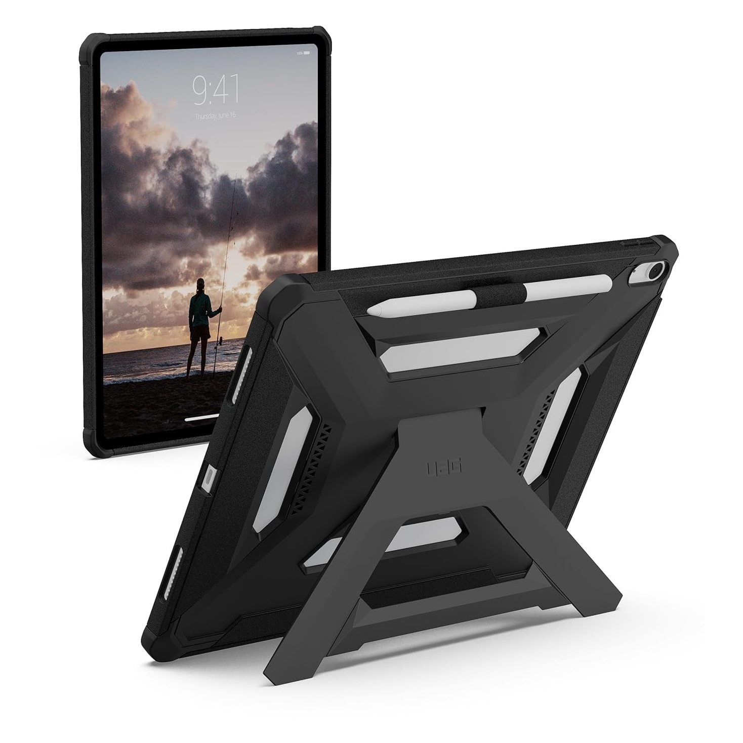 UAG Scout Plus Back Cover mit Ständer für das Apple iPad Air 13 Zoll (2026) M4 / (2025) M3 / (2024) M2 - Black