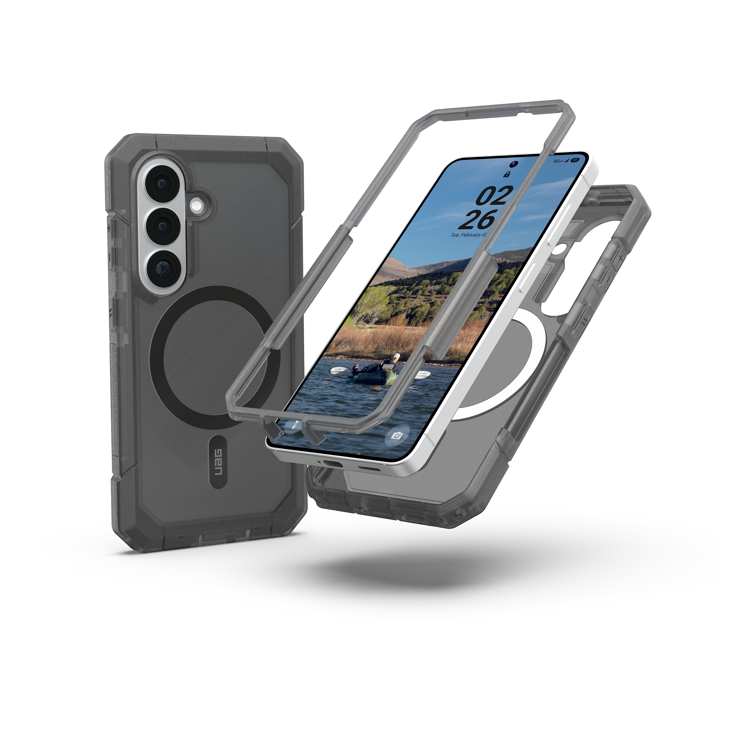 UAG Trooper Backcover mit Magnet für das Samsung Galaxy S26 Plus - Ash
