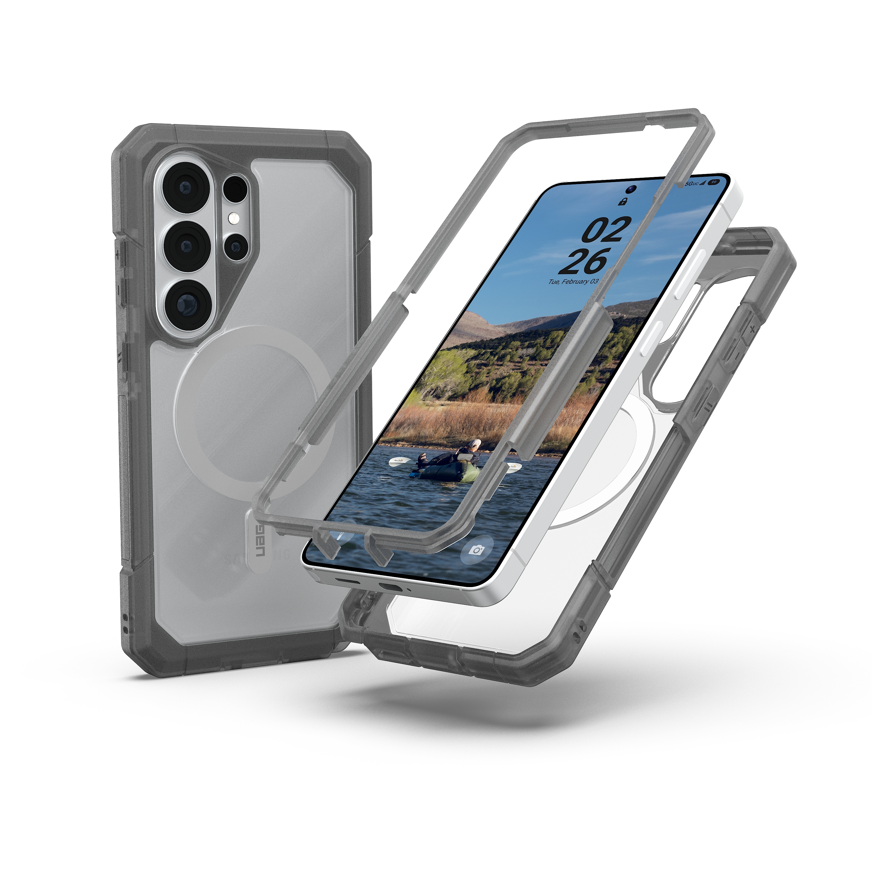UAG Trooper Backcover mit Magnet für das Samsung Galaxy S26 Ultra - Ash Clear