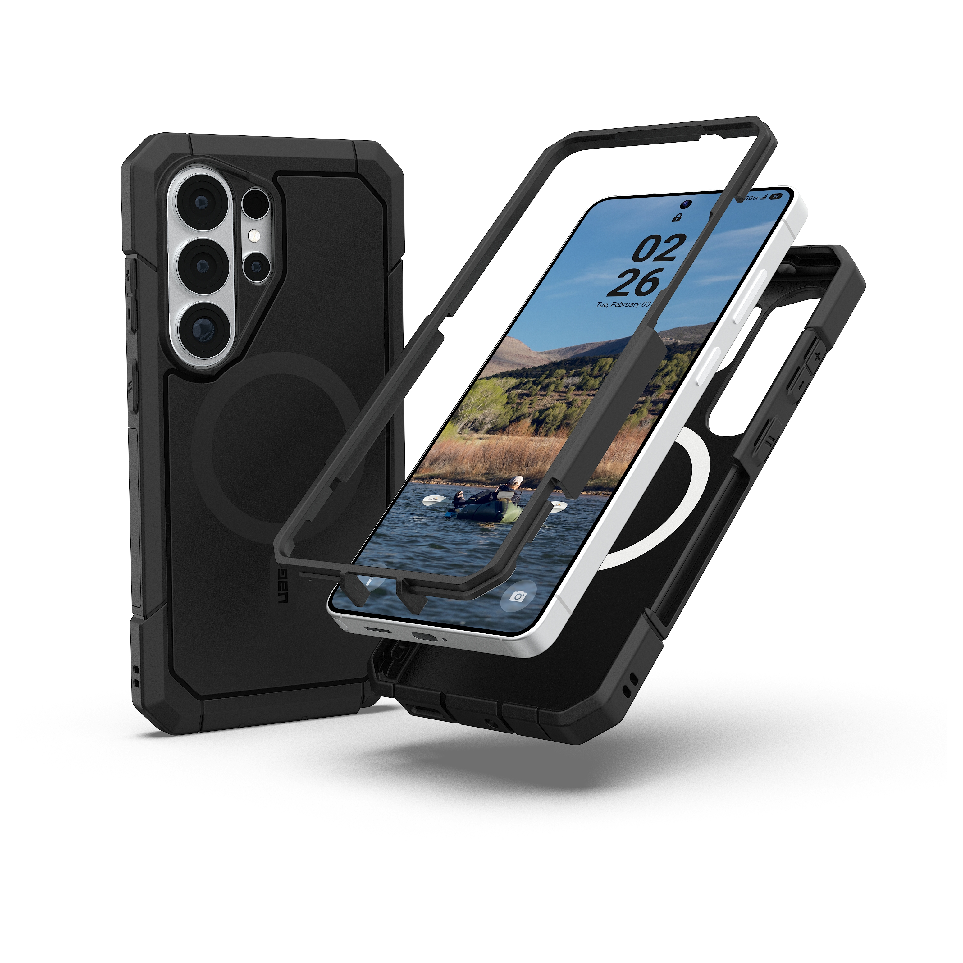 UAG Trooper Backcover mit Magnet für das Samsung Galaxy S26 Ultra - Black (Opaque)
