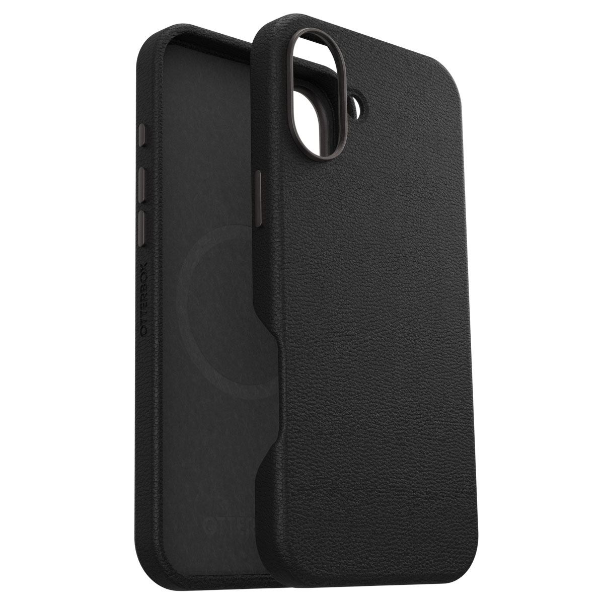 OtterBox Symmetry Cactus Leder Back Cover MagSafe für das Apple iPhone 16 Plus - Noir Ash