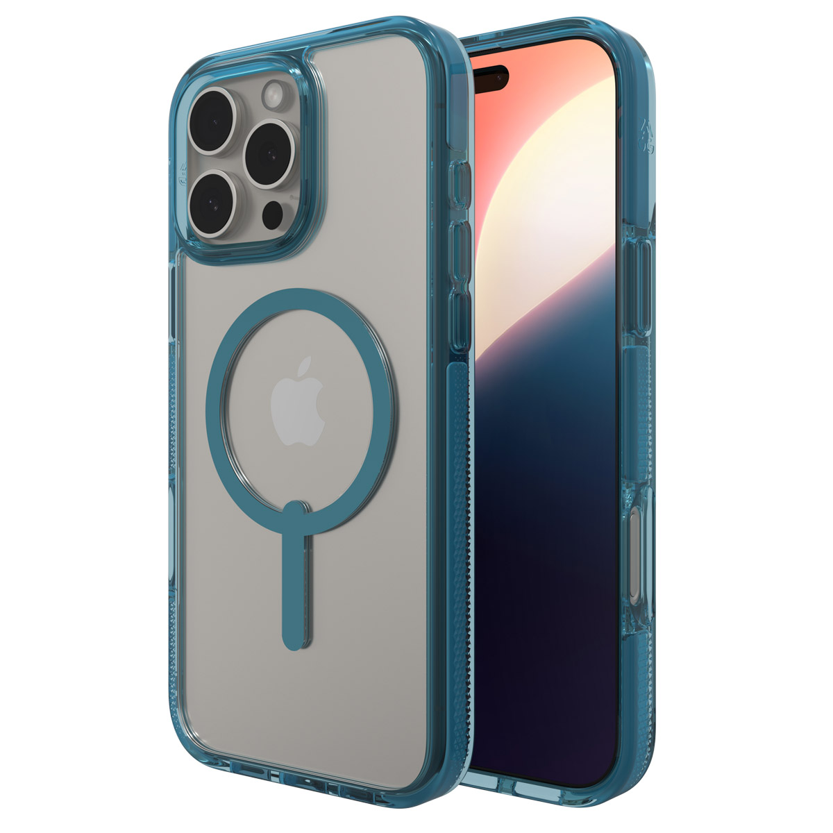 ZAGG Santa Cruz Snap Case mit MagSafe für das Apple iPhone 16 Pro Max - Clear / Blue