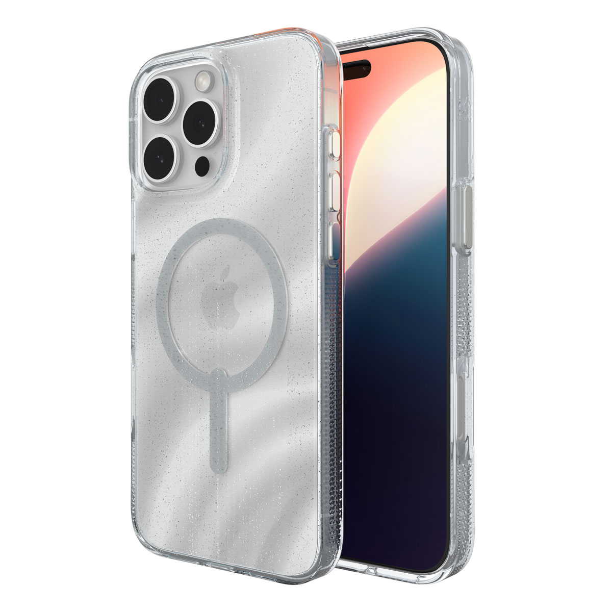 ZAGG Milan Snap Case mit MagSafe für das Apple iPhone 16 Pro Max - Swirl Glitter