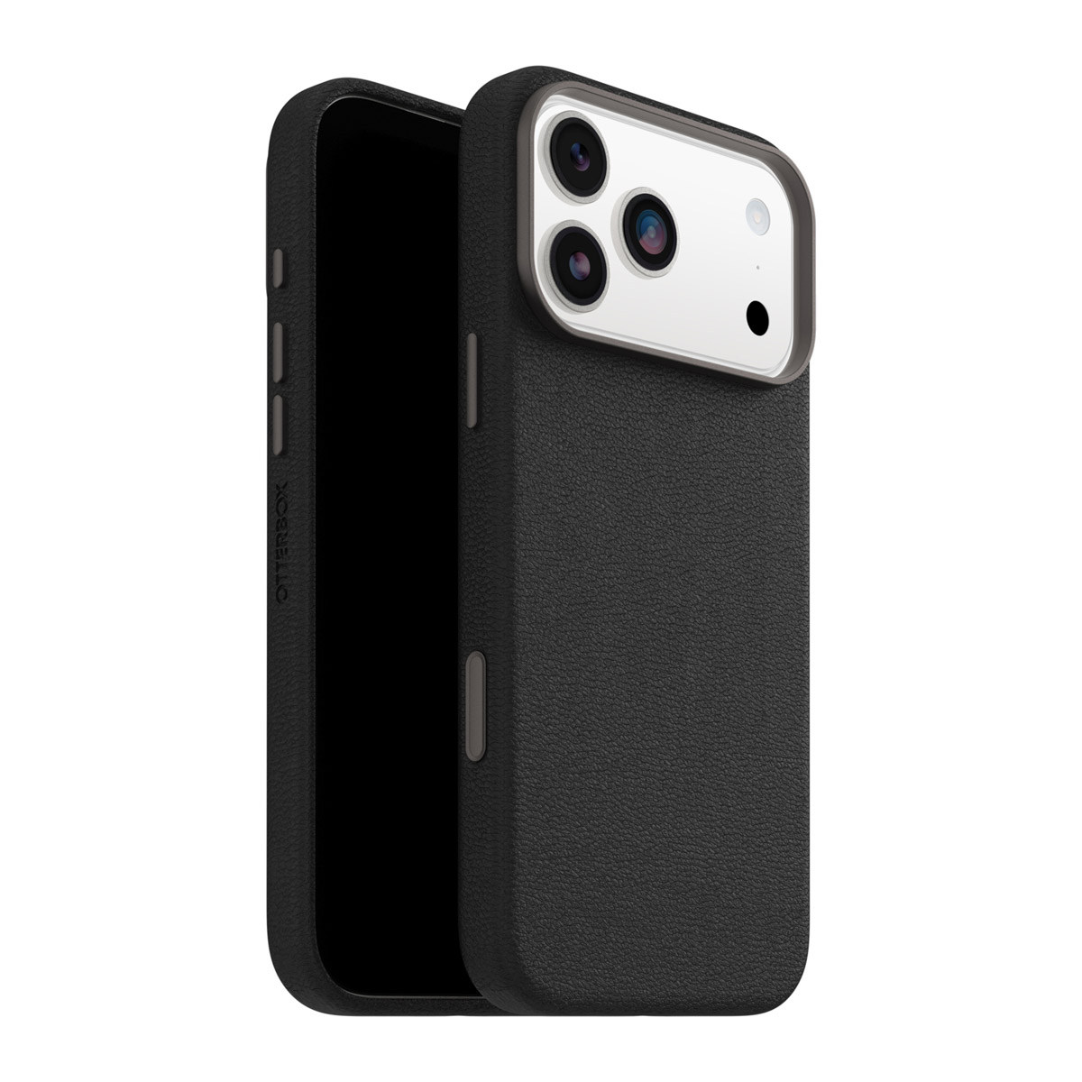 OtterBox Symmetry Cactus Leder Back Cover MagSafe für das Apple iPhone 17 Pro Max - Noir Ash