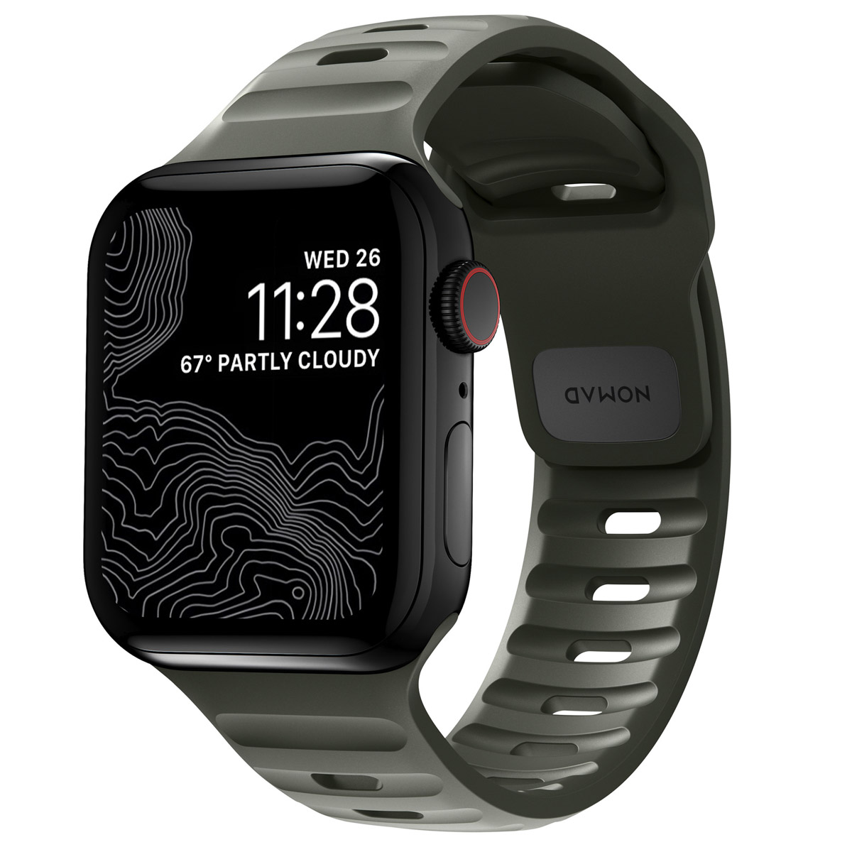 Nomad Sport Armband FKM für Apple Watch | 38/40/41/42 mm - Ash Green