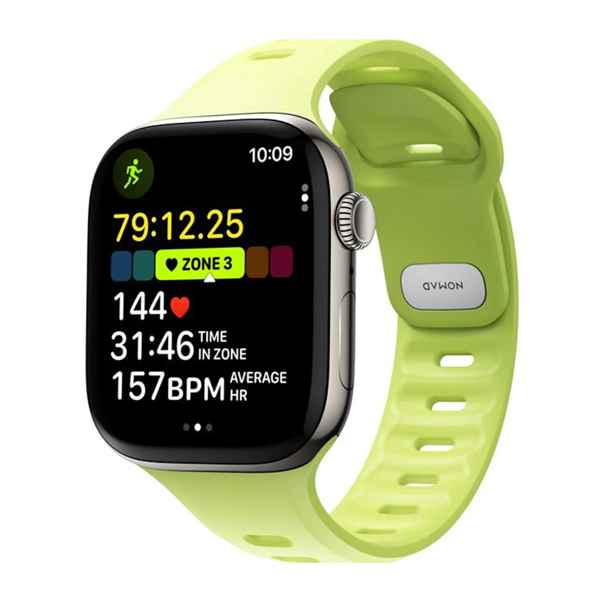 Nomad Tempo Silikonarmband für Apple Watch | 38/40/41/42 mm - Lime
