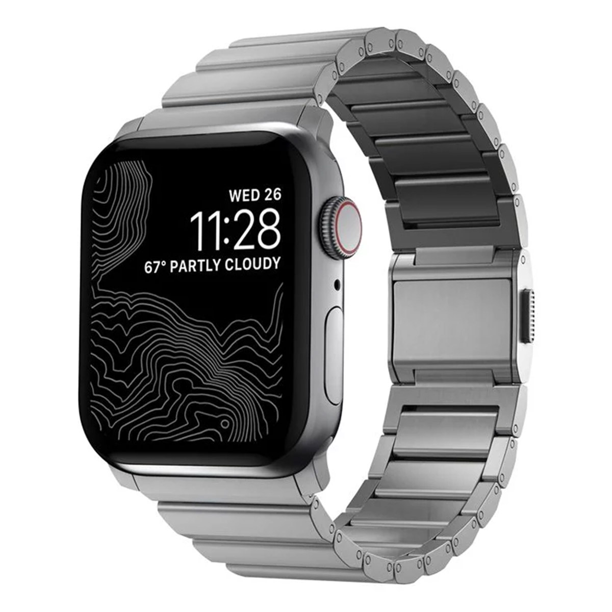 Nomad Titan-Gliederarmband für Apple Watch | 44/45/46/49 mm - Silver