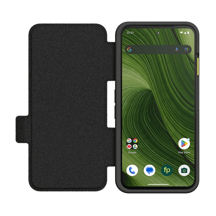 Handyhülle Fairphone Flip Case Kunststoff Schwarz Stoßfest für Fairphone 6