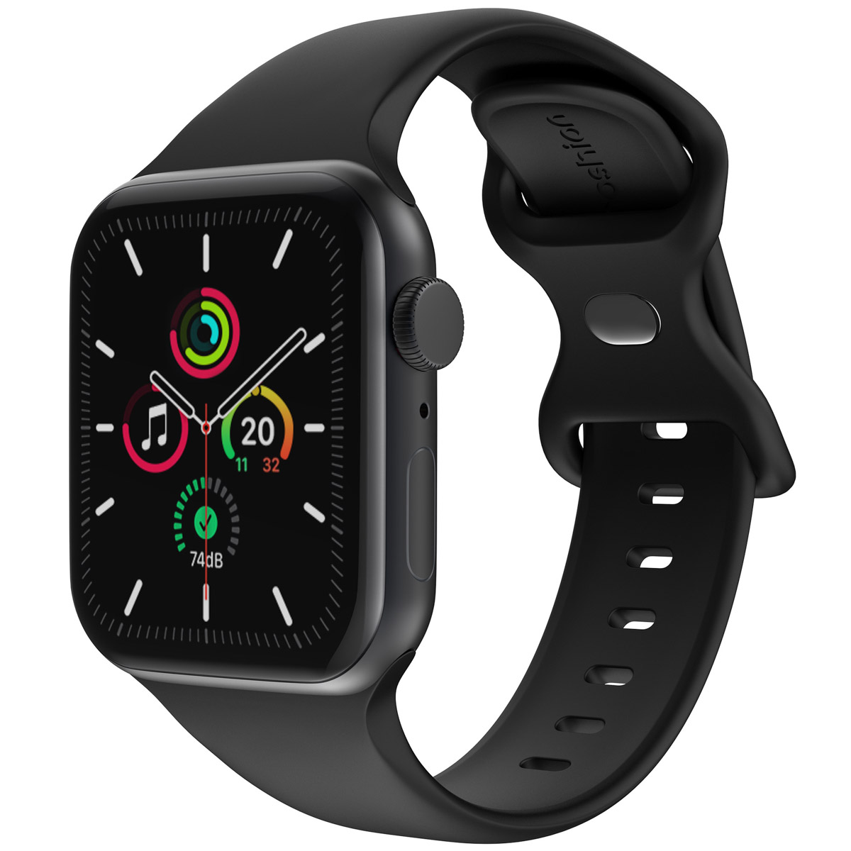 imoshion Silikon-Armband⁺ für Apple Watch | 38/40/41/42 mm - Größe S/M - Schwarz