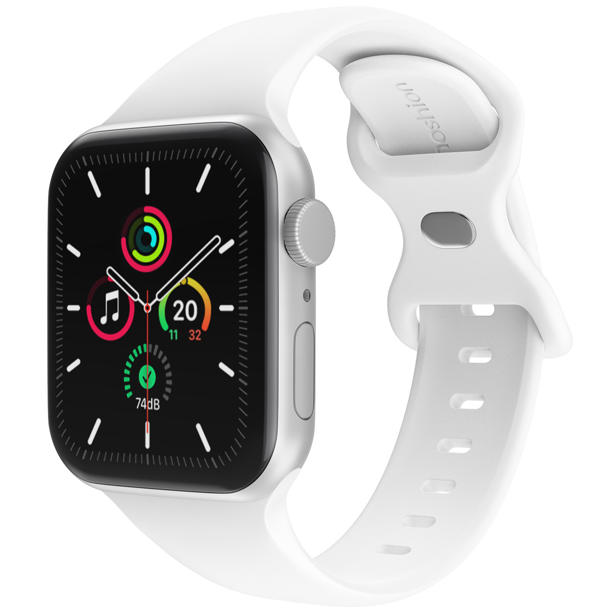imoshion Silikon-Armband⁺ für Apple Watch | 44/45/46/49 mm - Größe M/L - Weiß