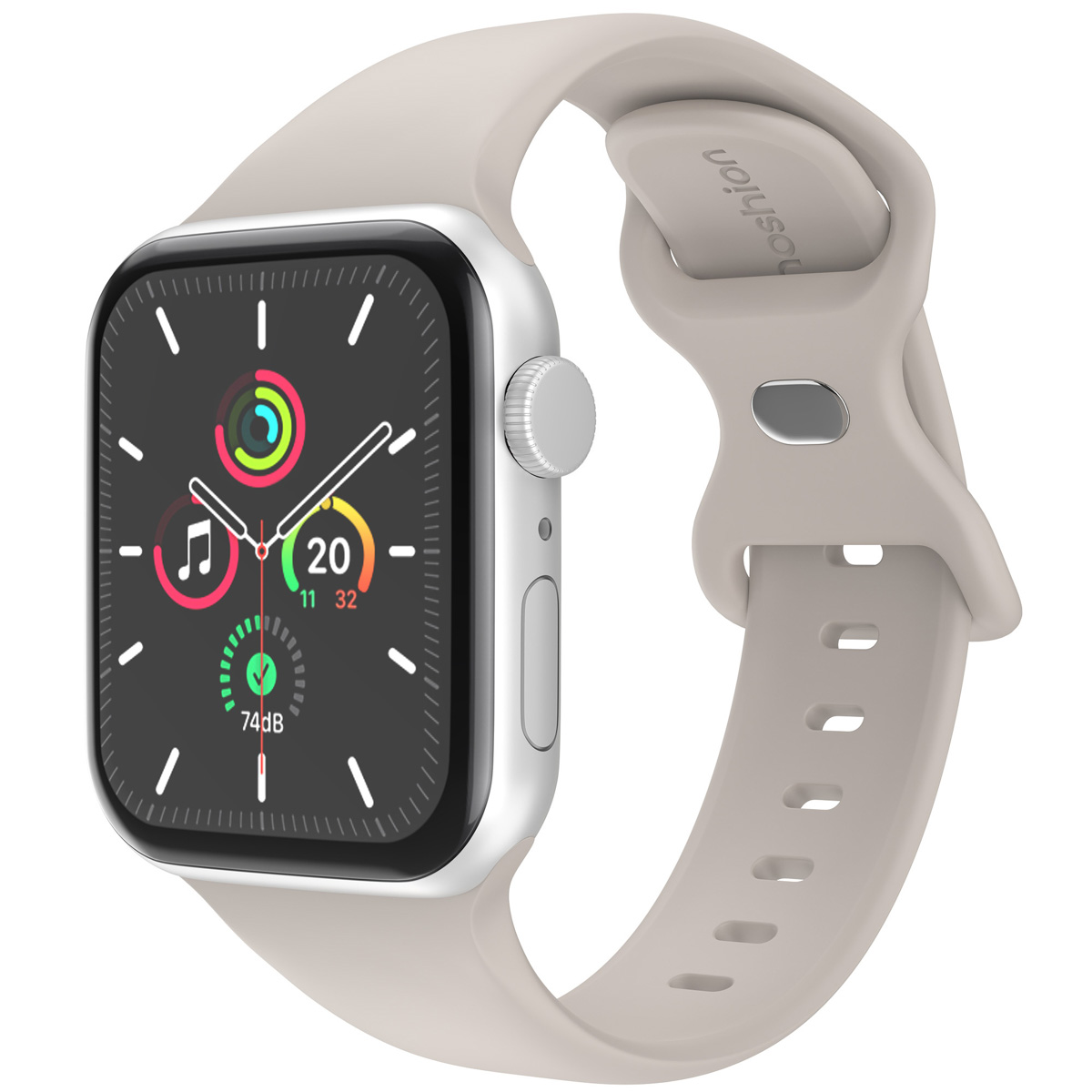 imoshion Silikon-Armband⁺ für Apple Watch | 44/45/46/49 mm - Größe M/L - Stone