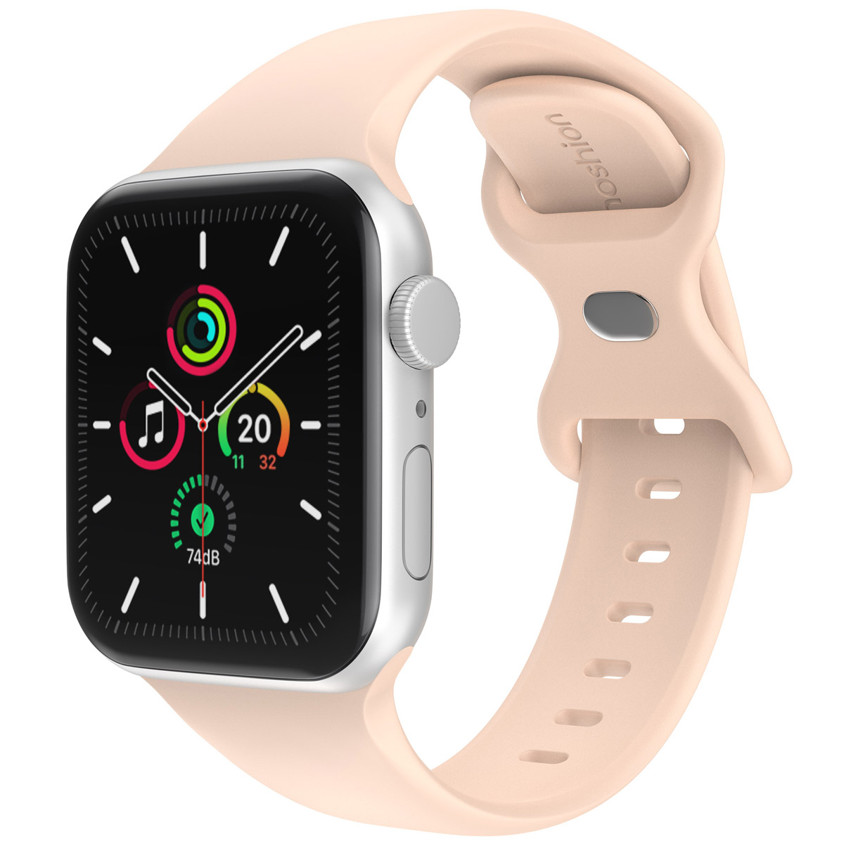 imoshion Silikon-Armband⁺ für Apple Watch | 44/45/46/49 mm - Größe M/L - Sand Pink