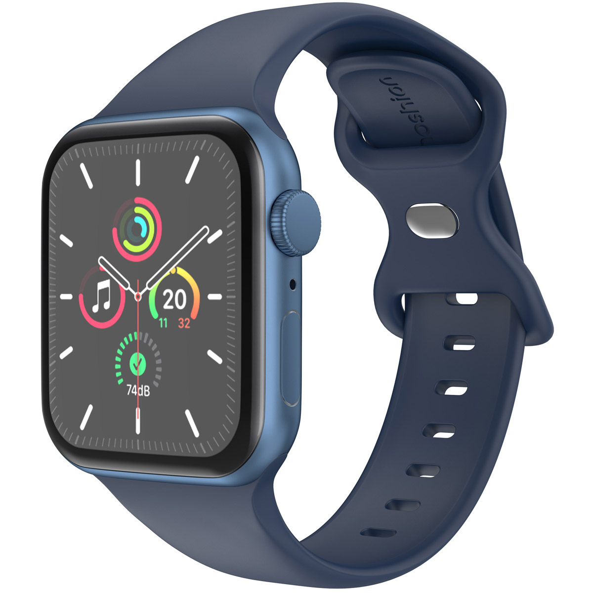 imoshion Silikon-Armband⁺ für Apple Watch | 44/45/46/49 mm - Größe M/L - Midnight