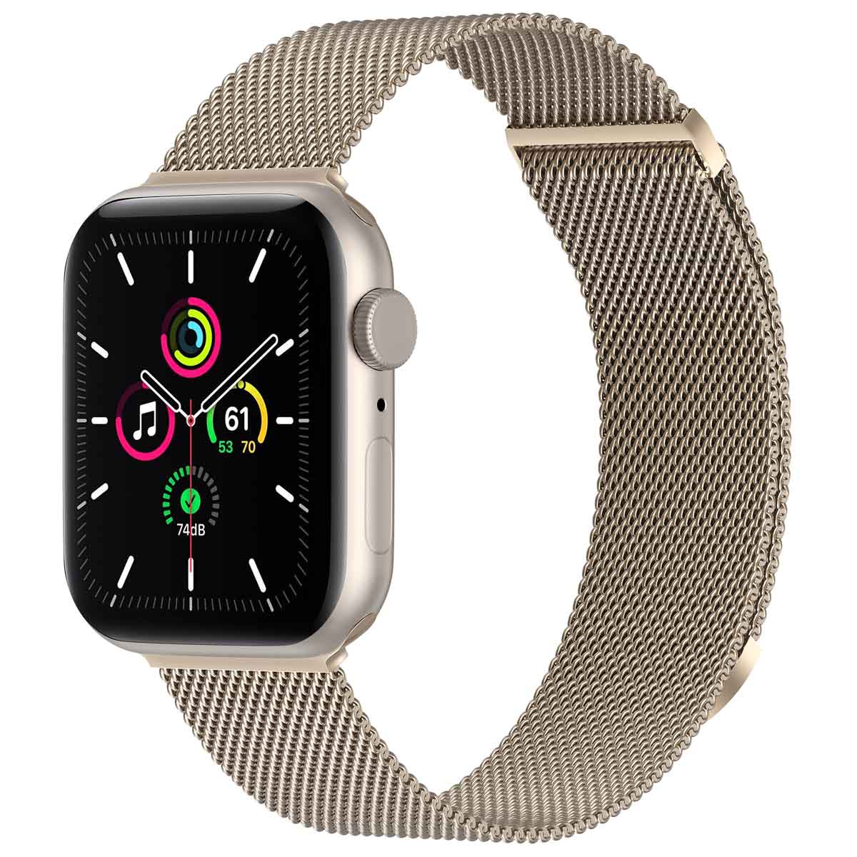 imoshion Magnetisches Milanaise Armband für Apple Watch | 38/40/41/42 mm - Größe S - Starlight