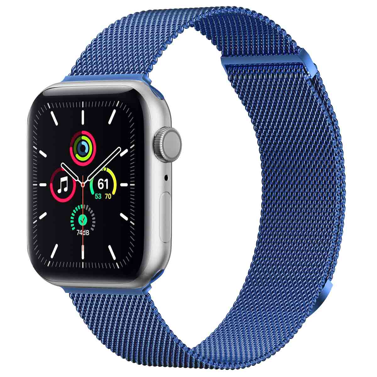imoshion Magnetisches Milanaise Armband für Apple Watch | 44/45/46/49 mm - Größe M - Blau