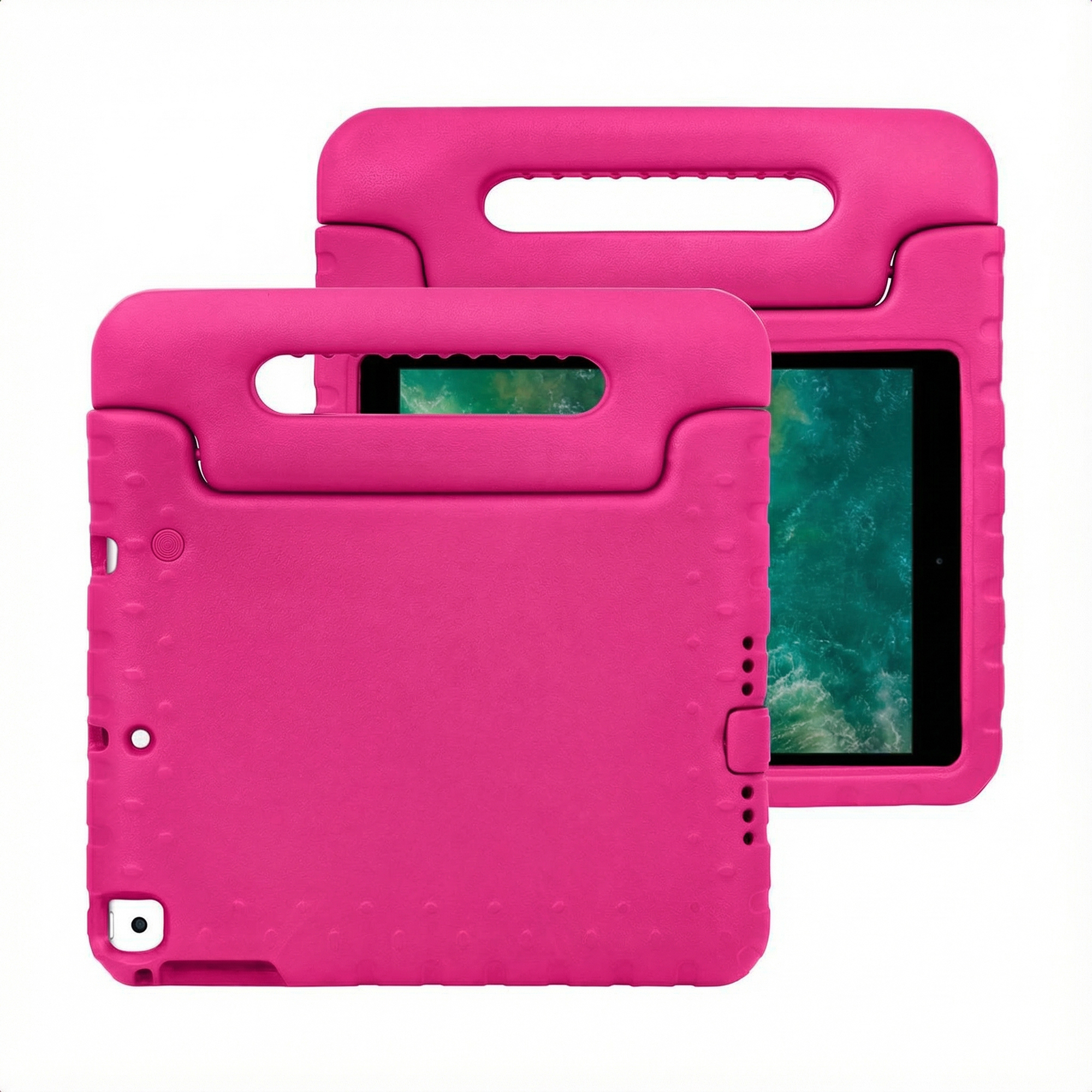 imoshion Schutzhülle mit Handgriff kindersicher für das Apple iPad 6 (2018) 9.7 Zoll / iPad 5 (2017) 9.7 Zoll - Rosa