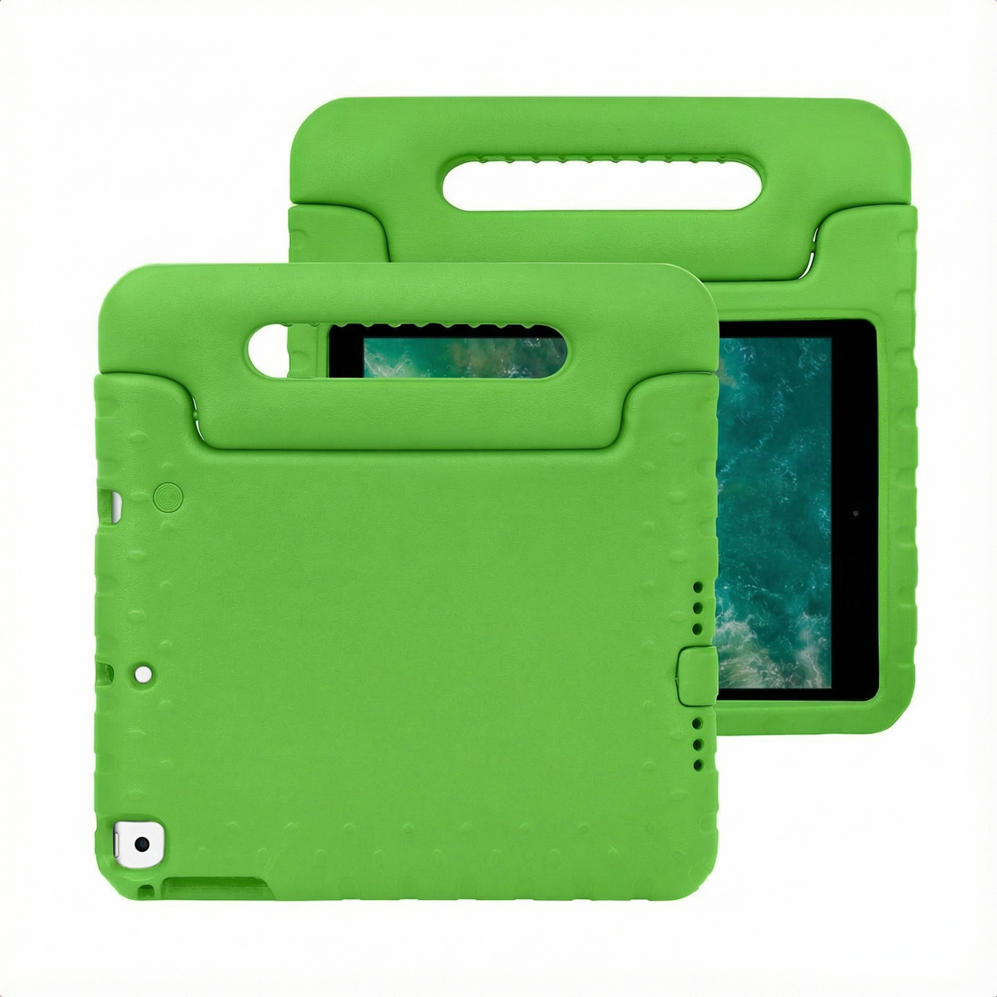 imoshion Schutzhülle mit Handgriff kindersicher für das Apple iPad 6 (2018) 9.7 Zoll / iPad 5 (2017) 9.7 Zoll - Grün