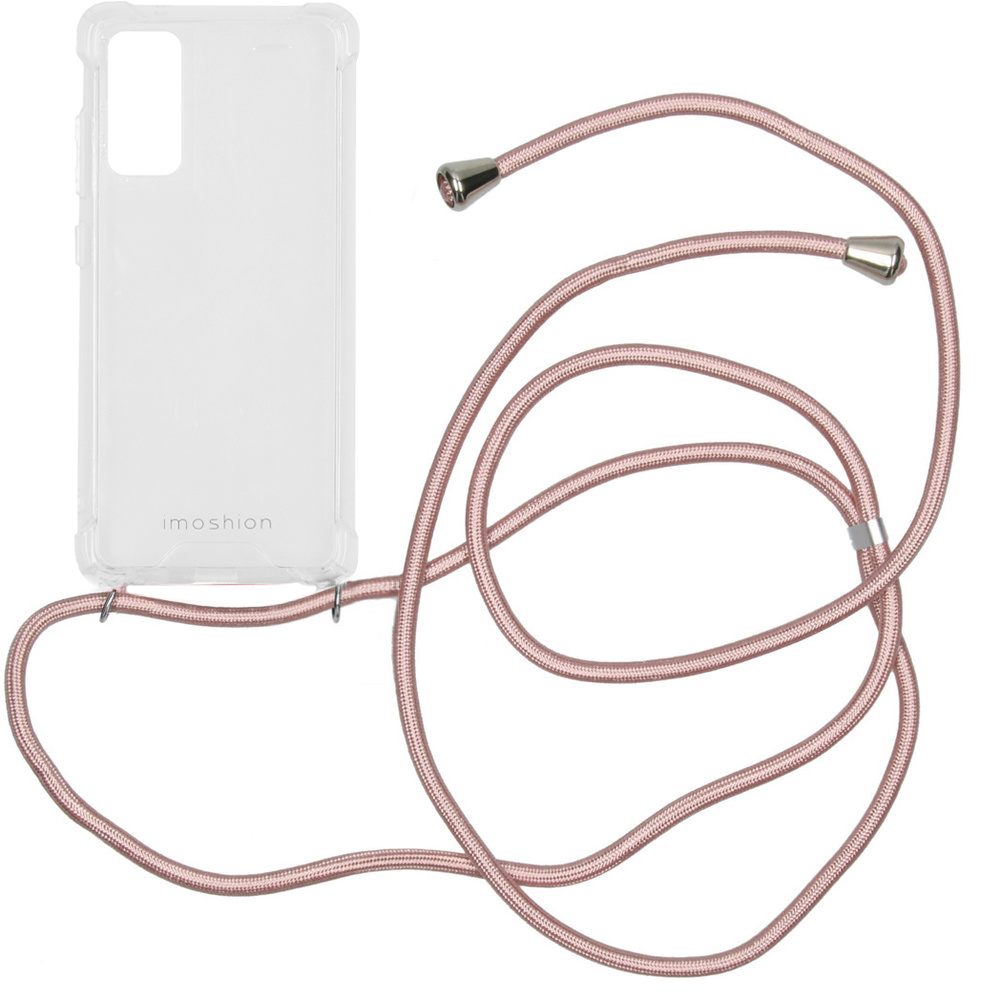 imoshion Transparentes Backcover mit Band für das Samsung Galaxy S20 FE - Rosé gold