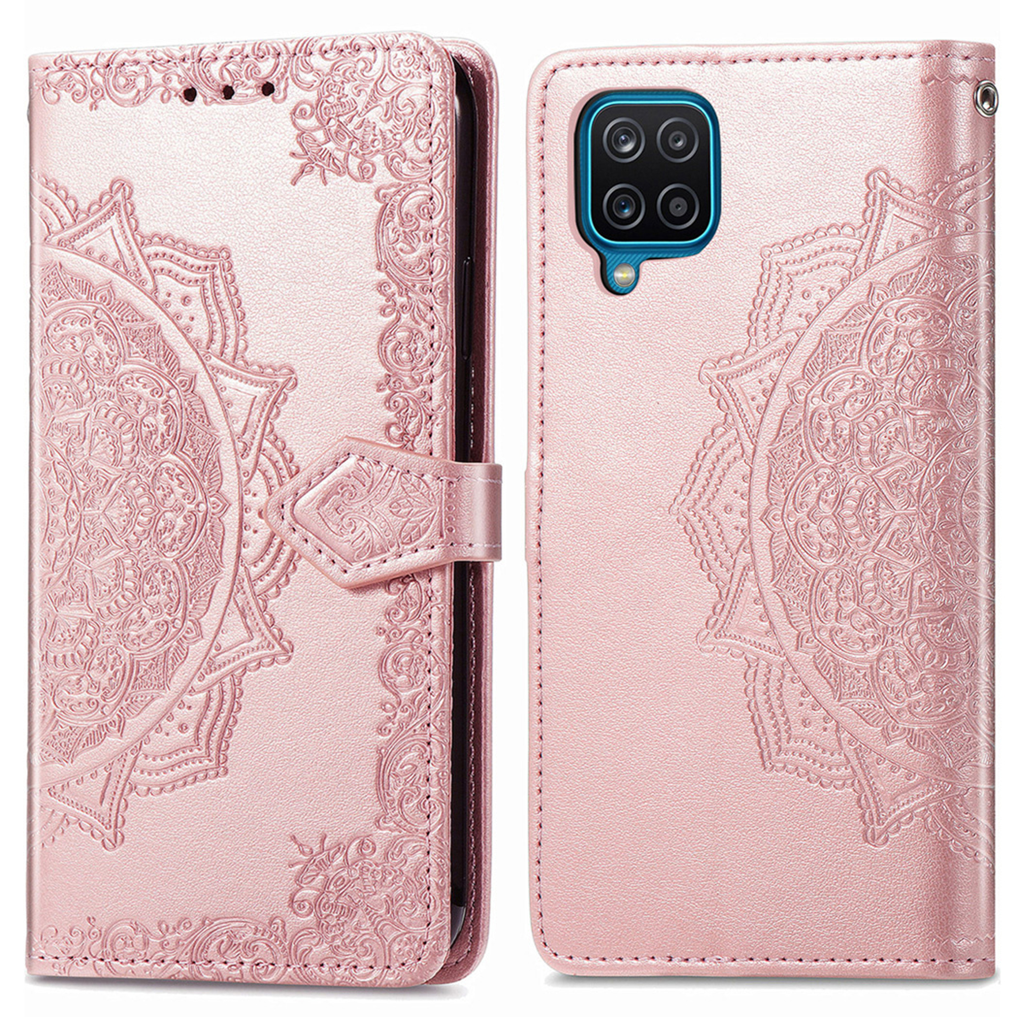 imoshion Mandala Klapphülle für das Samsung Galaxy A12 - Rosé gold