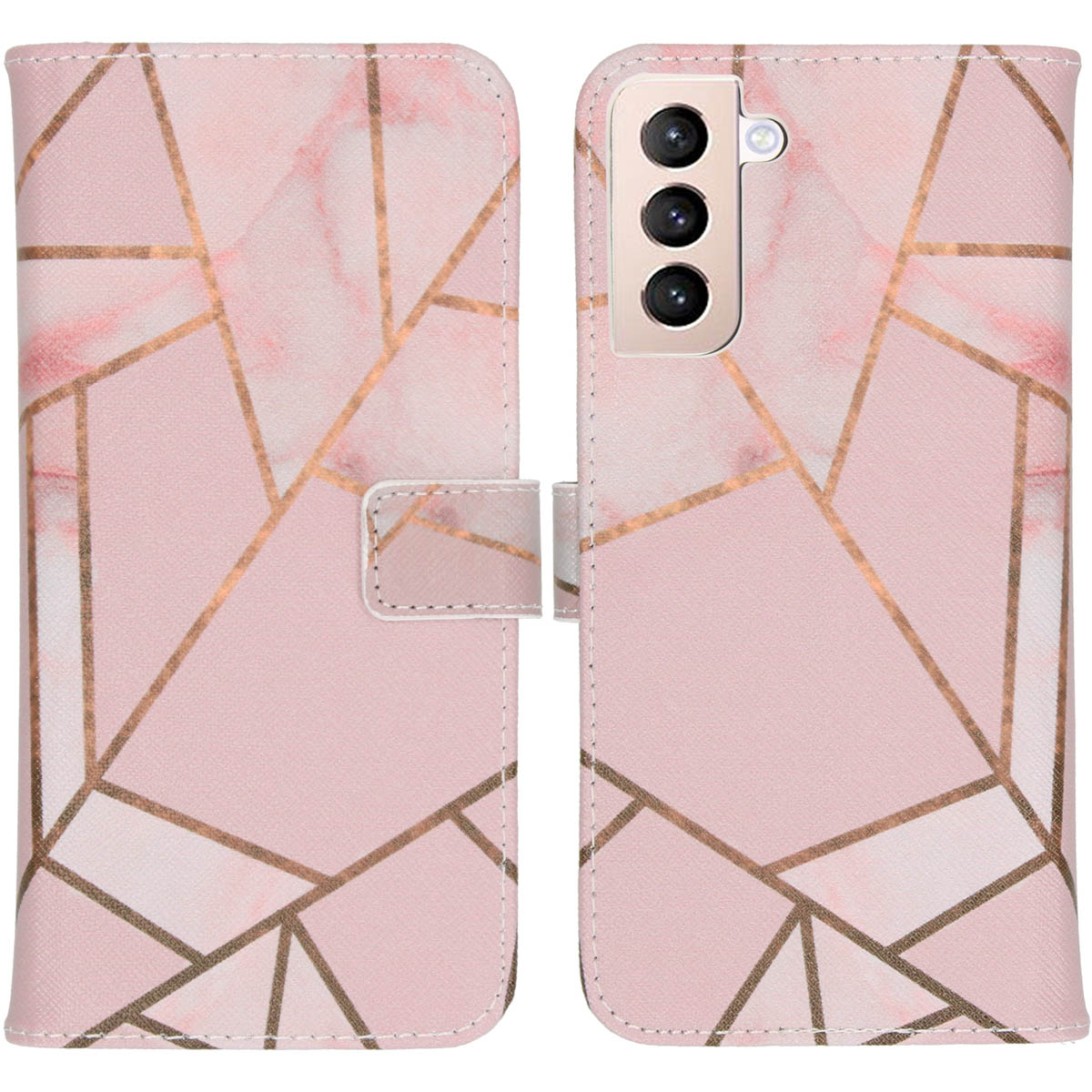 imoshion Design TPU Klapphülle für das Samsung Galaxy S21 Plus - Pink Graphic
