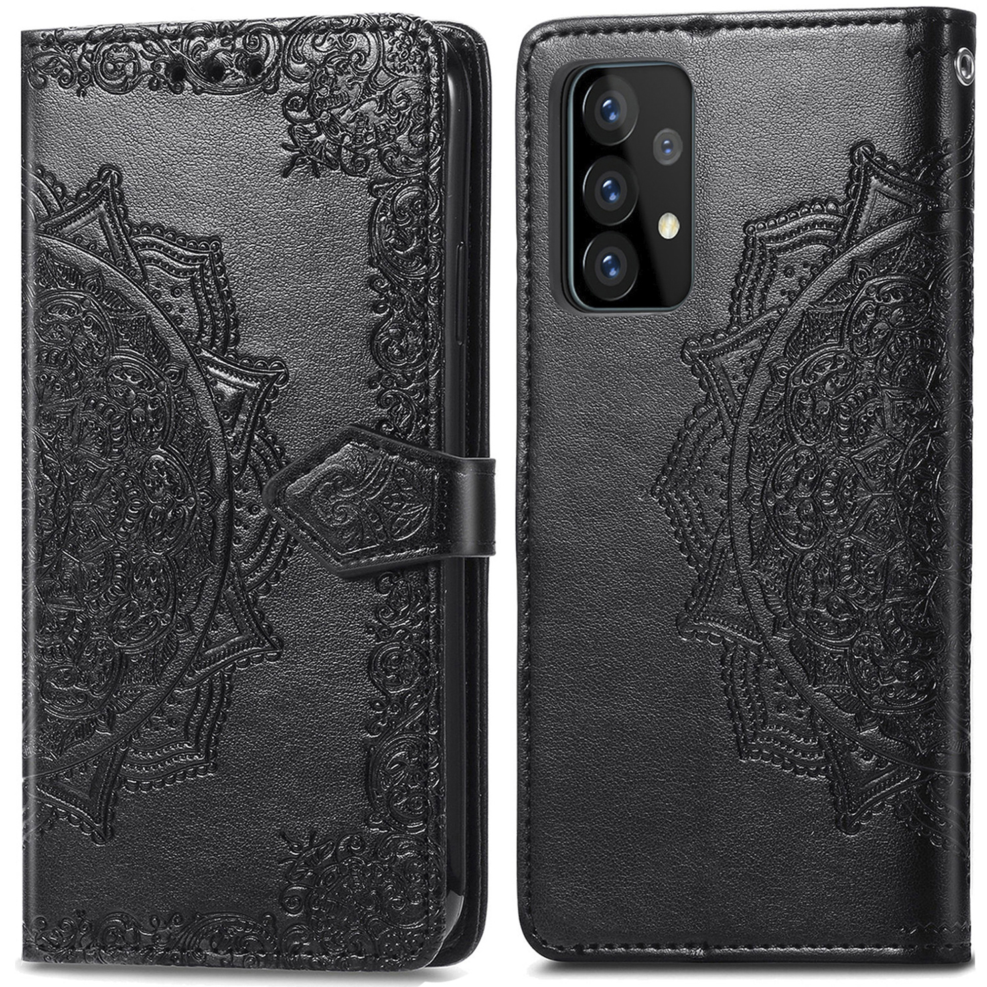 imoshion Mandala Klapphülle für das Samsung Galaxy A52(s) (5G/4G) - Schwarz