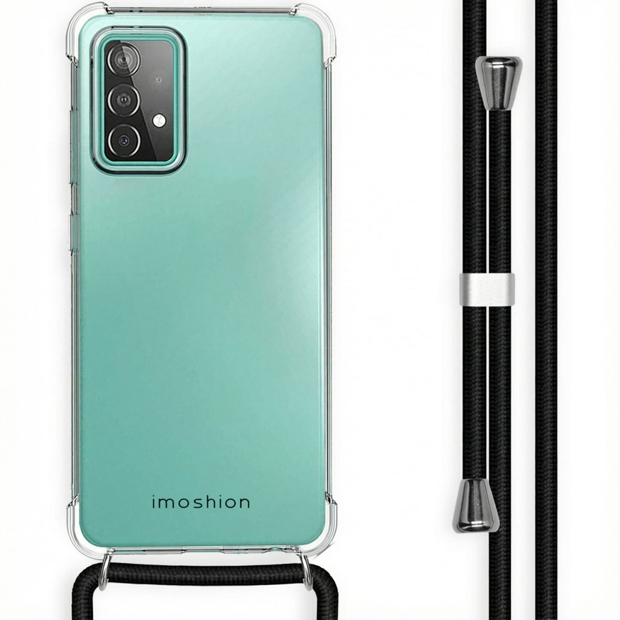 imoshion Transparentes Backcover mit Band für das Samsung Galaxy A52(s) (5G/4G) - Schwarz