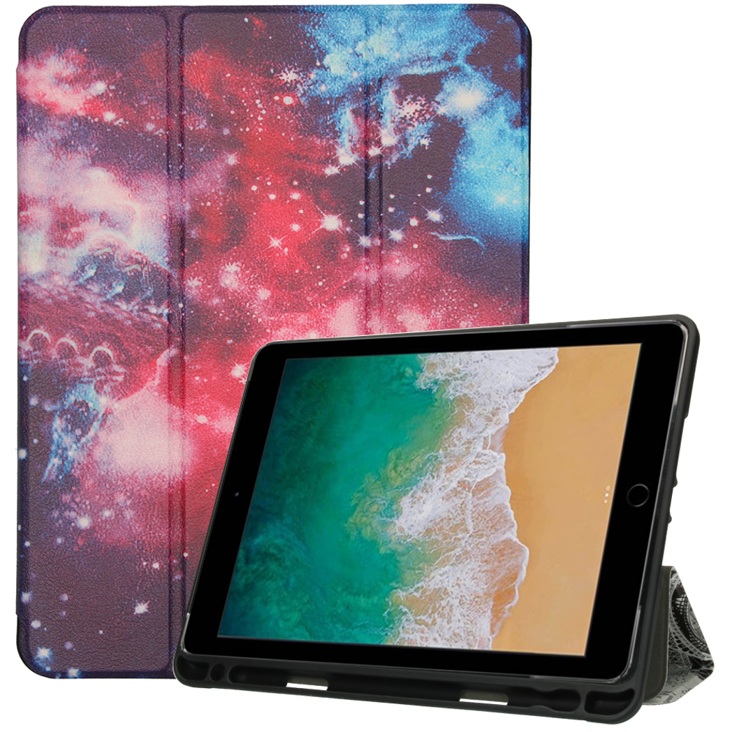imoshion Design Trifold Klaphülle für das Apple iPad 6 (2018) 9.7 Zoll / iPad 5 (2017) 9.7 Zoll / Air 2 (2014)/Air 1 (2013) - Space
