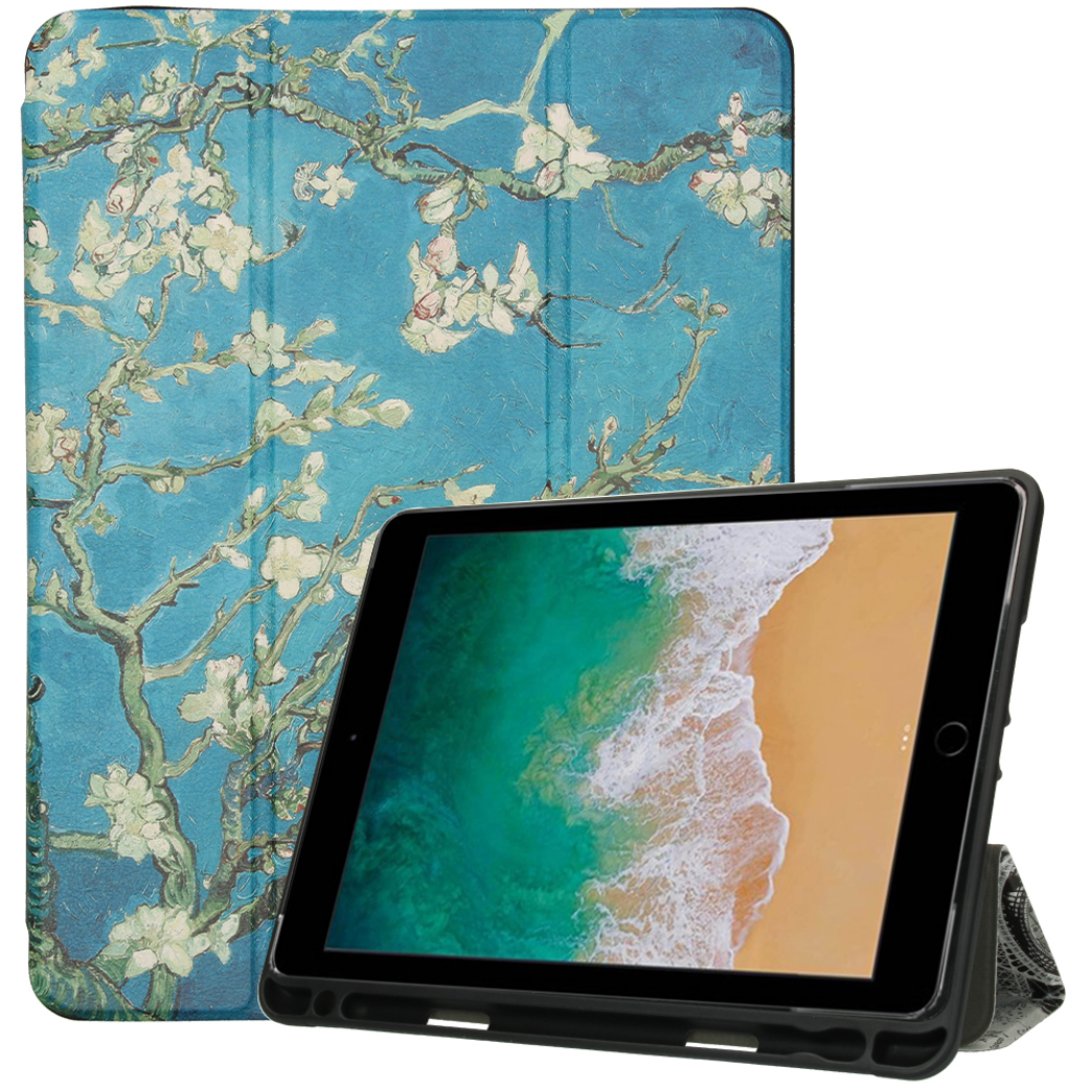 imoshion Design Trifold Klaphülle für das Apple iPad 6 (2018) 9.7 Zoll / iPad 5 (2017) 9.7 Zoll / Air 2 (2014)/Air 1 (2013) - Green Plant