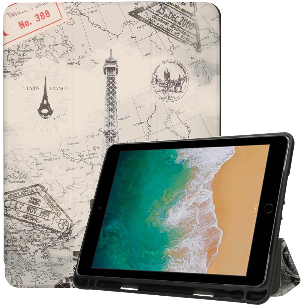 imoshion Design Trifold Klaphülle für das Apple iPad 6 (2018) 9.7 Zoll / iPad 5 (2017) 9.7 Zoll / Air 2 (2014)/Air 1 (2013) - Paris