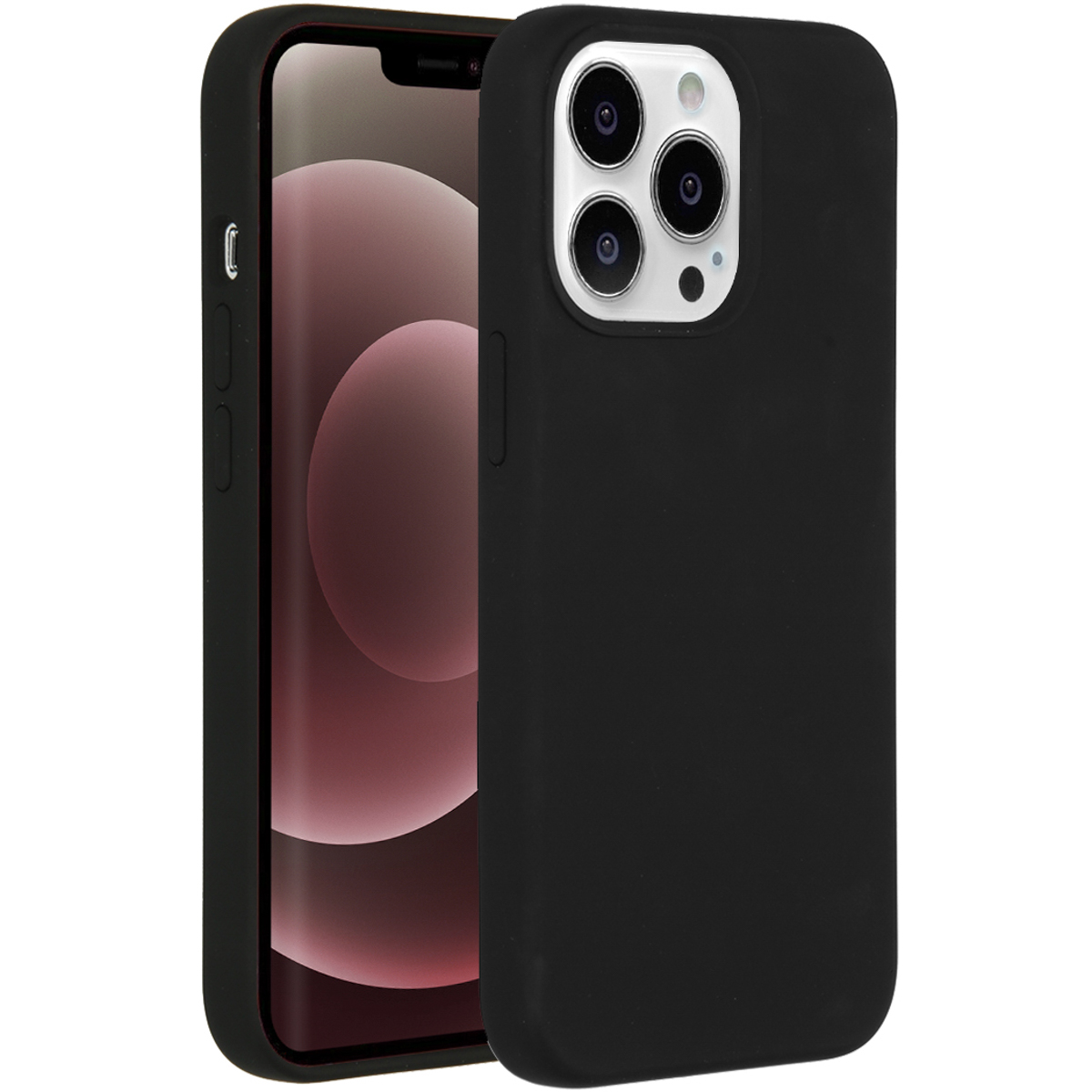 Accezz Liquid Silikoncase für das Apple iPhone 13 Pro Max - Schwarz