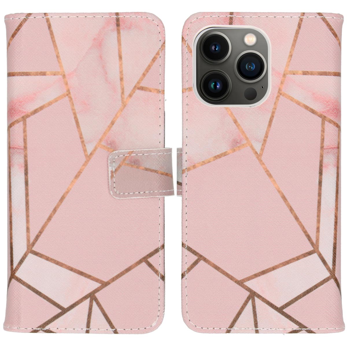 imoshion Design TPU Klapphülle für das Apple iPhone 13 Pro - Pink Graphic
